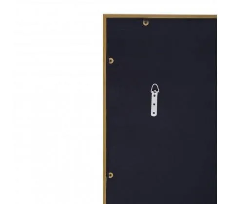 Grid Wall Mirror With Gold Finish Frame