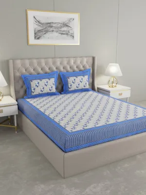 Hand Block Printed Pure Cotton King Size Bedding Set