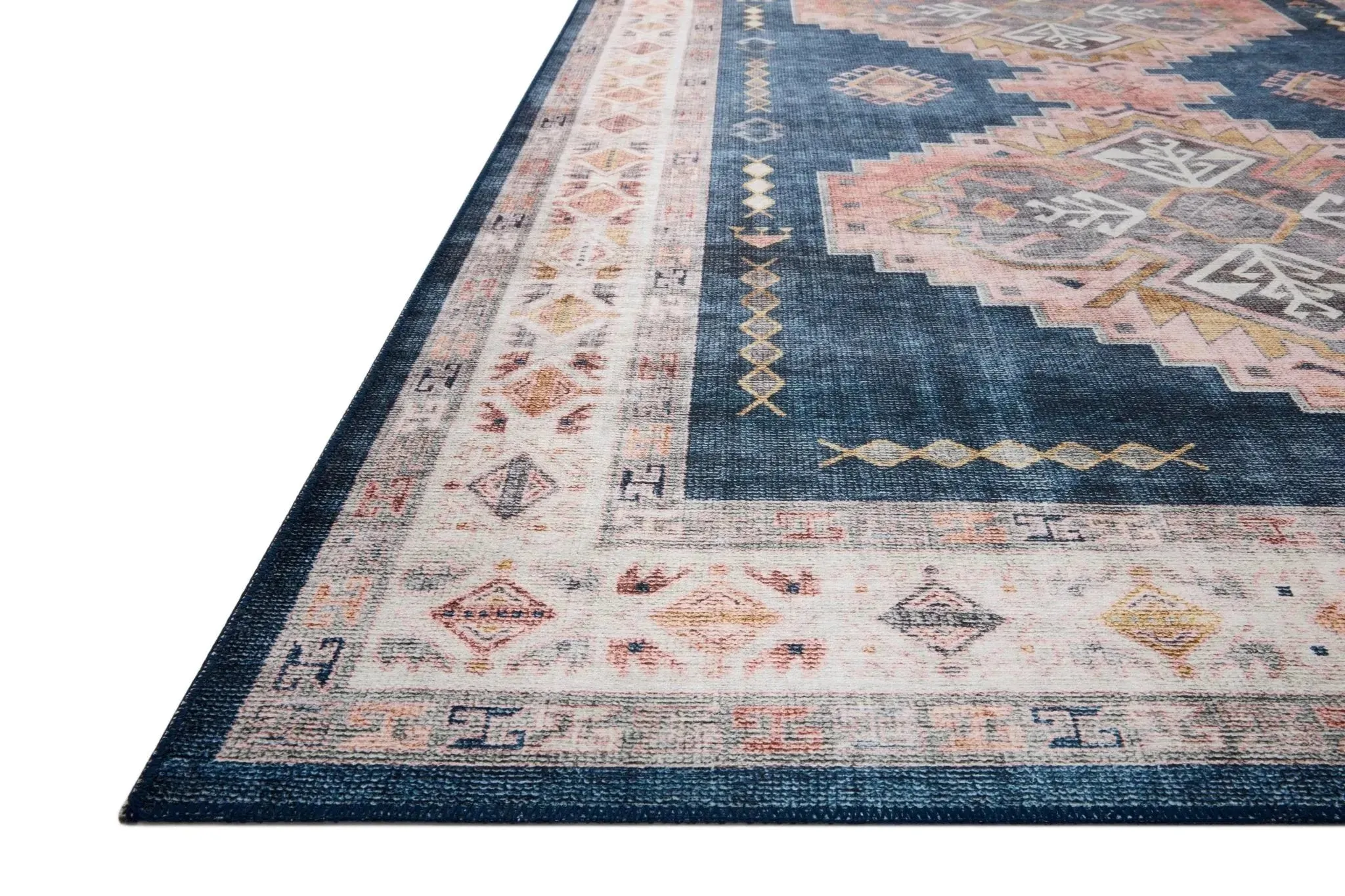 Heidi HEI-03 Denim/Blush Rug