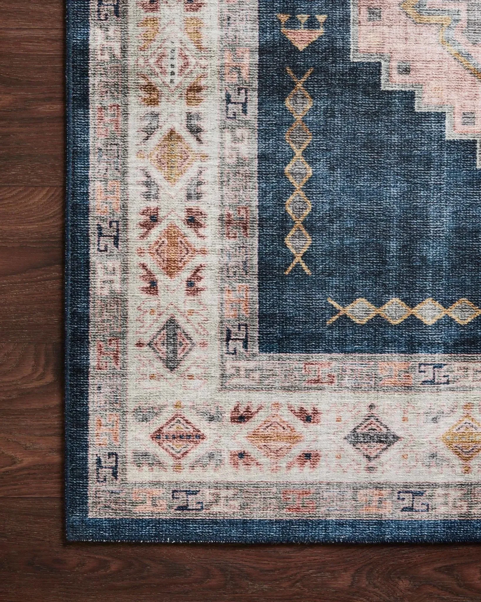 Heidi HEI-03 Denim/Blush Rug