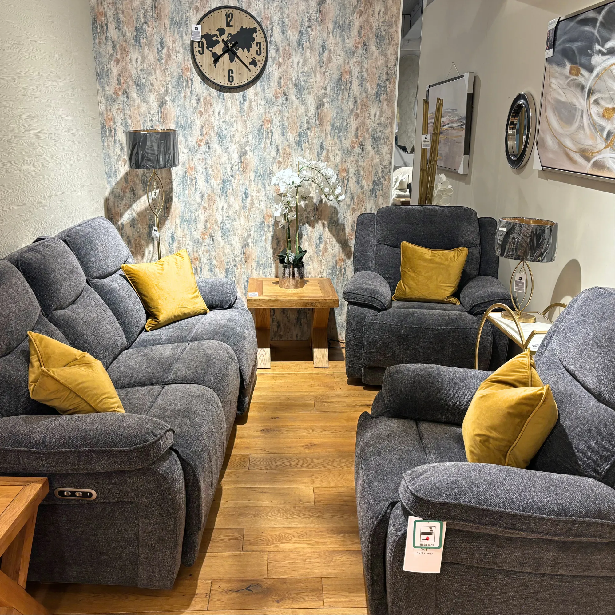 Herbert Electric Recliner Sofa Set