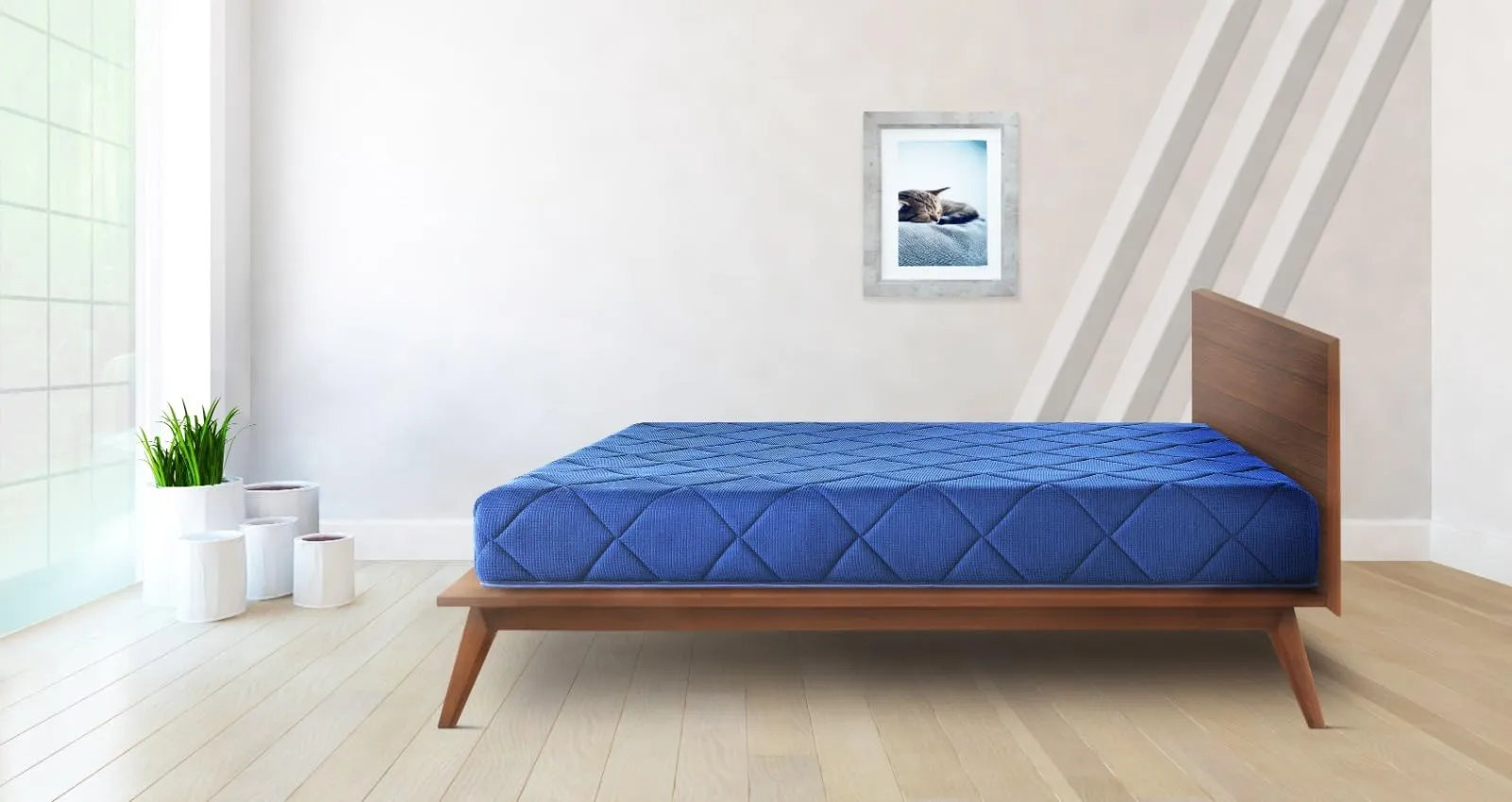 Hypnos Spine Safe 6-inch Single Size Memory Foam Mattress (Navy Blue, 75x36x06)