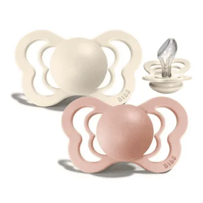 Ivory & Blush Silicone - Bibs Couture-0-6 Monat