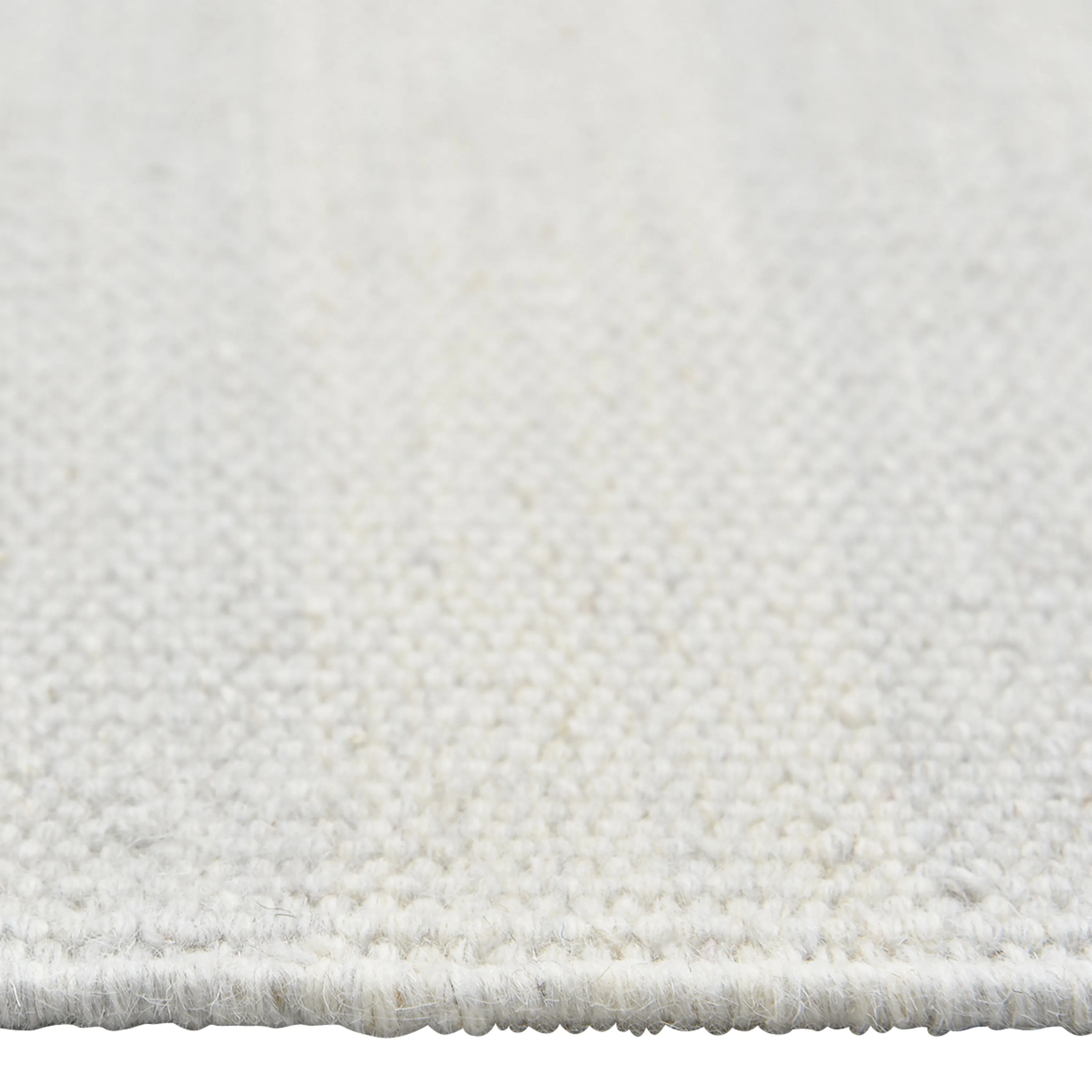 Ivory Flatweave Wool Cotton Blend Rug