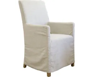 Ixora Dining Chair Set of 10 Fabric Slipcover French Provincial Carver Timber