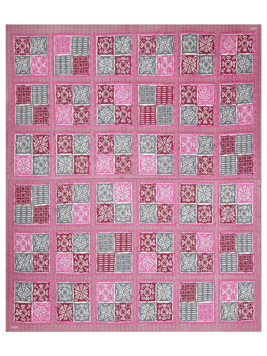 Jaipuri Hand Printed Queen Size Cotton Bedding Set -643