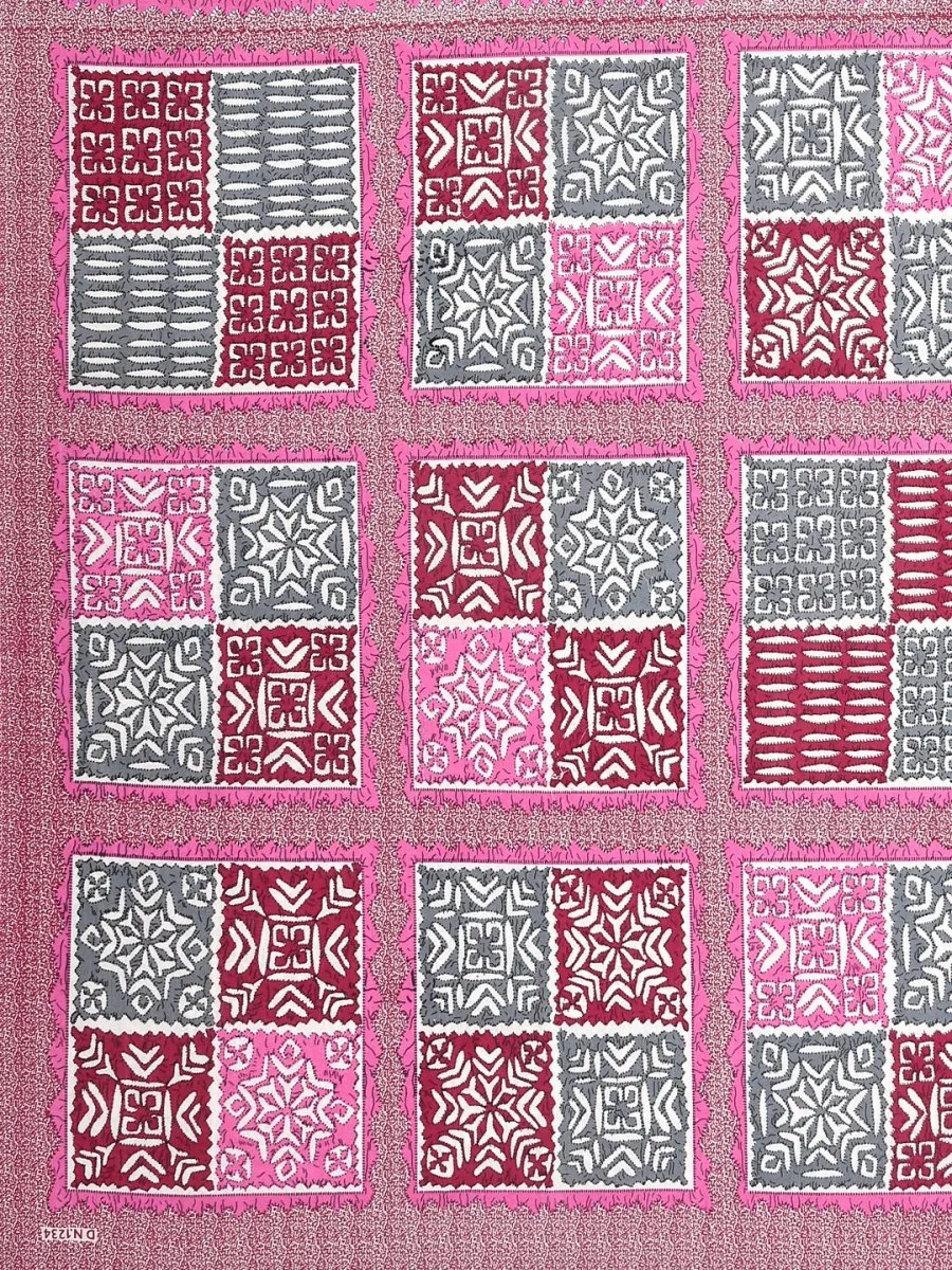 Jaipuri Hand Printed Queen Size Cotton Bedding Set -643