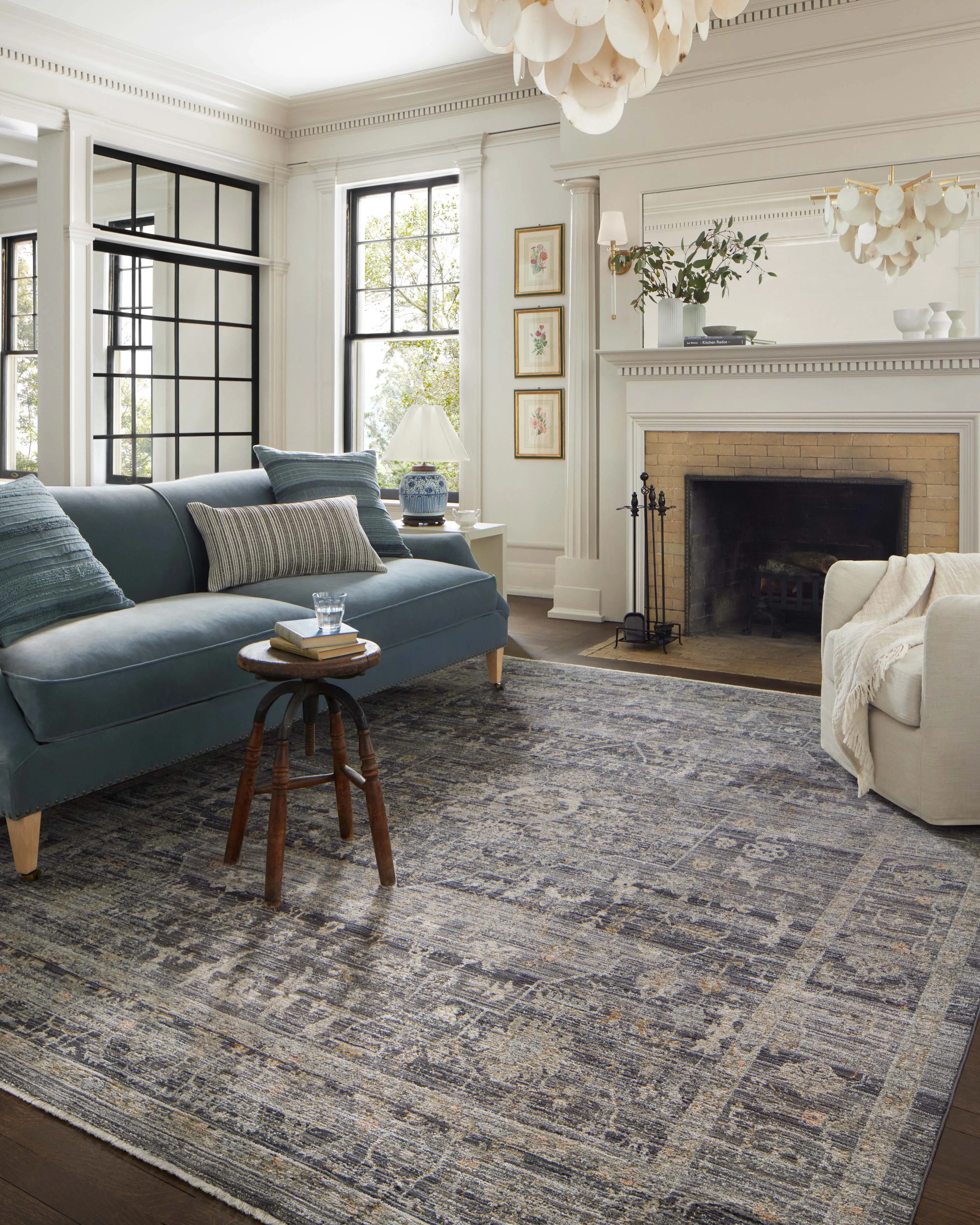 Jean Stoffer x Loloi Katherine Midnight  / Tobacco Rug