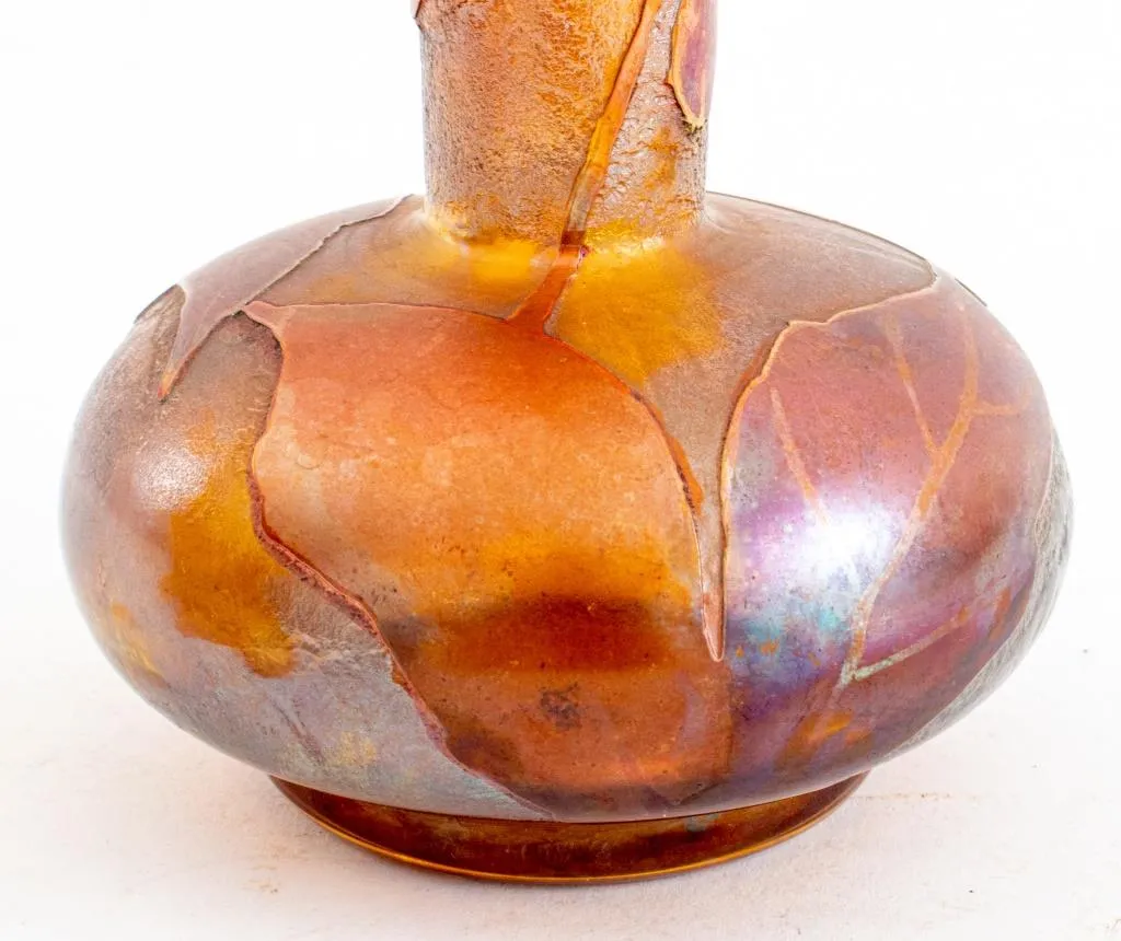 Lhomme Lefevre French Art Nouveau Cameo Glass Vase