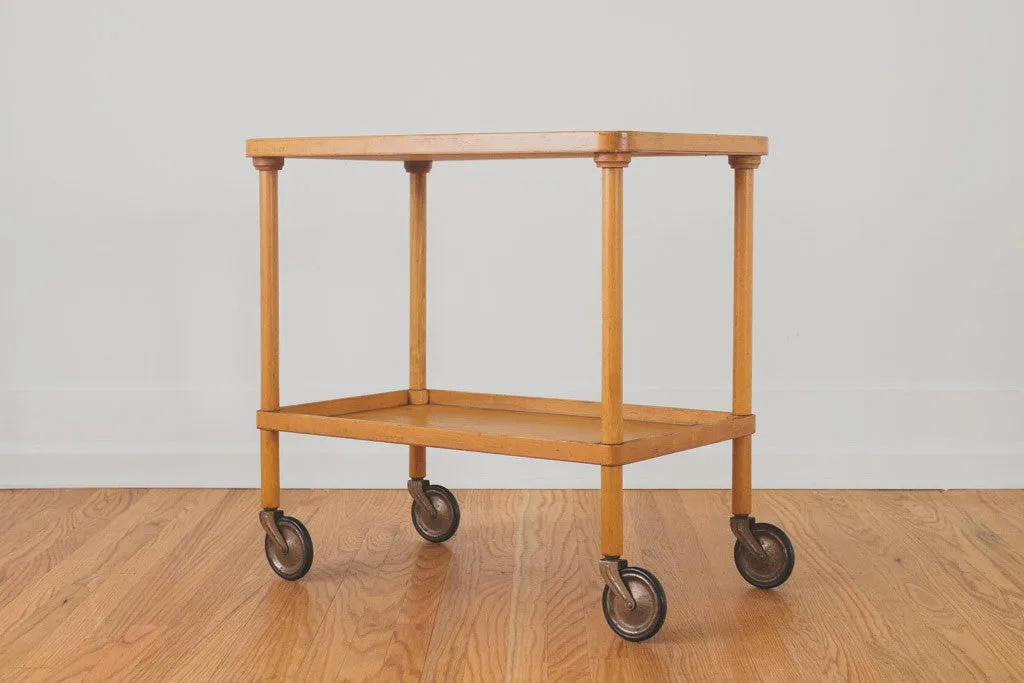 MCM Wood Bar Cart