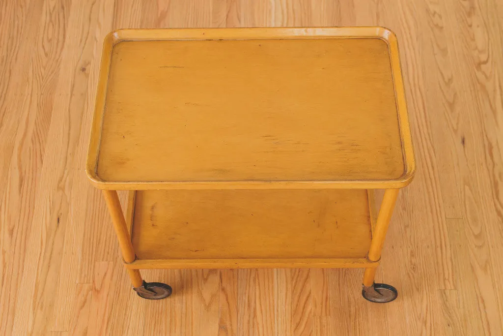 MCM Wood Bar Cart