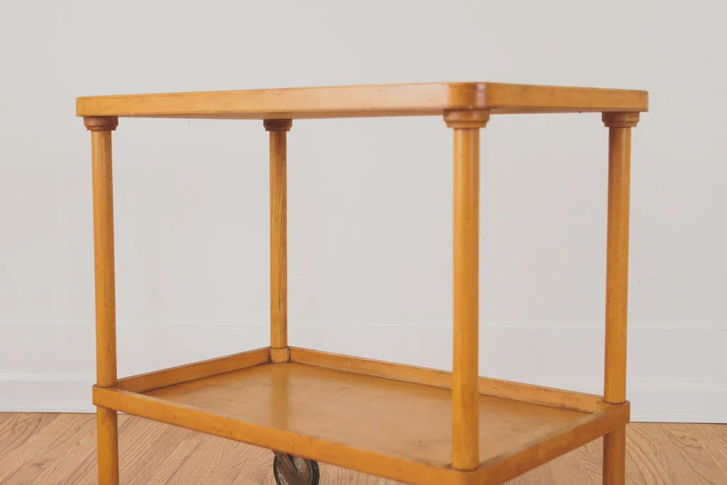 MCM Wood Bar Cart