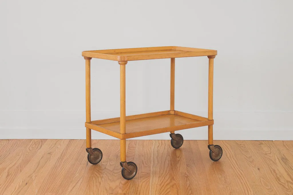 MCM Wood Bar Cart