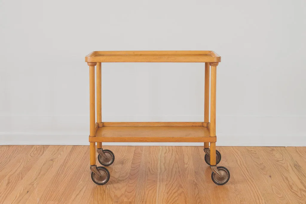 MCM Wood Bar Cart