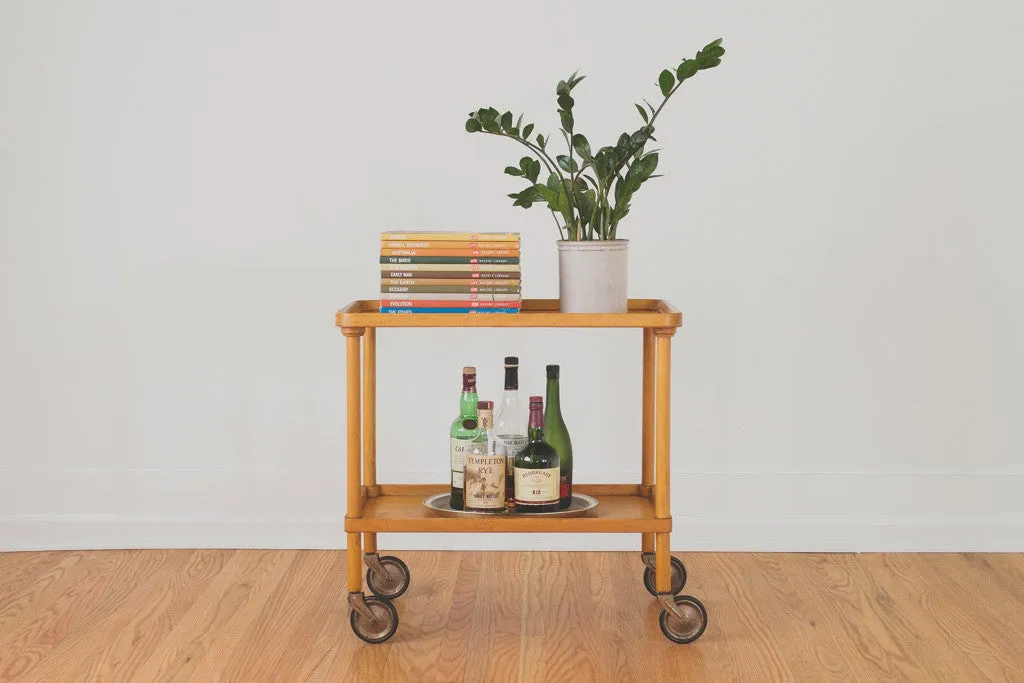 MCM Wood Bar Cart