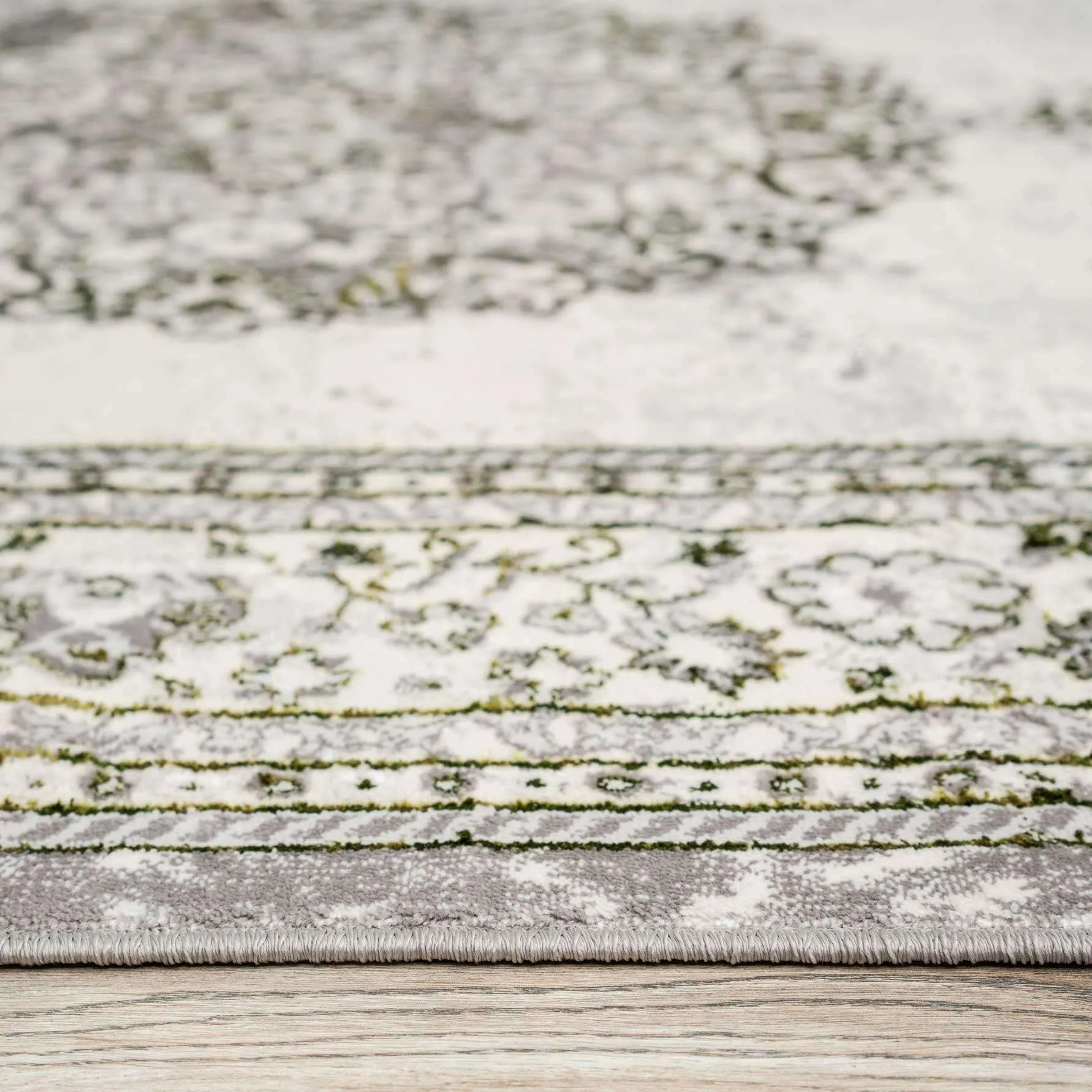 Modern Oriental Green Distressed Rugs