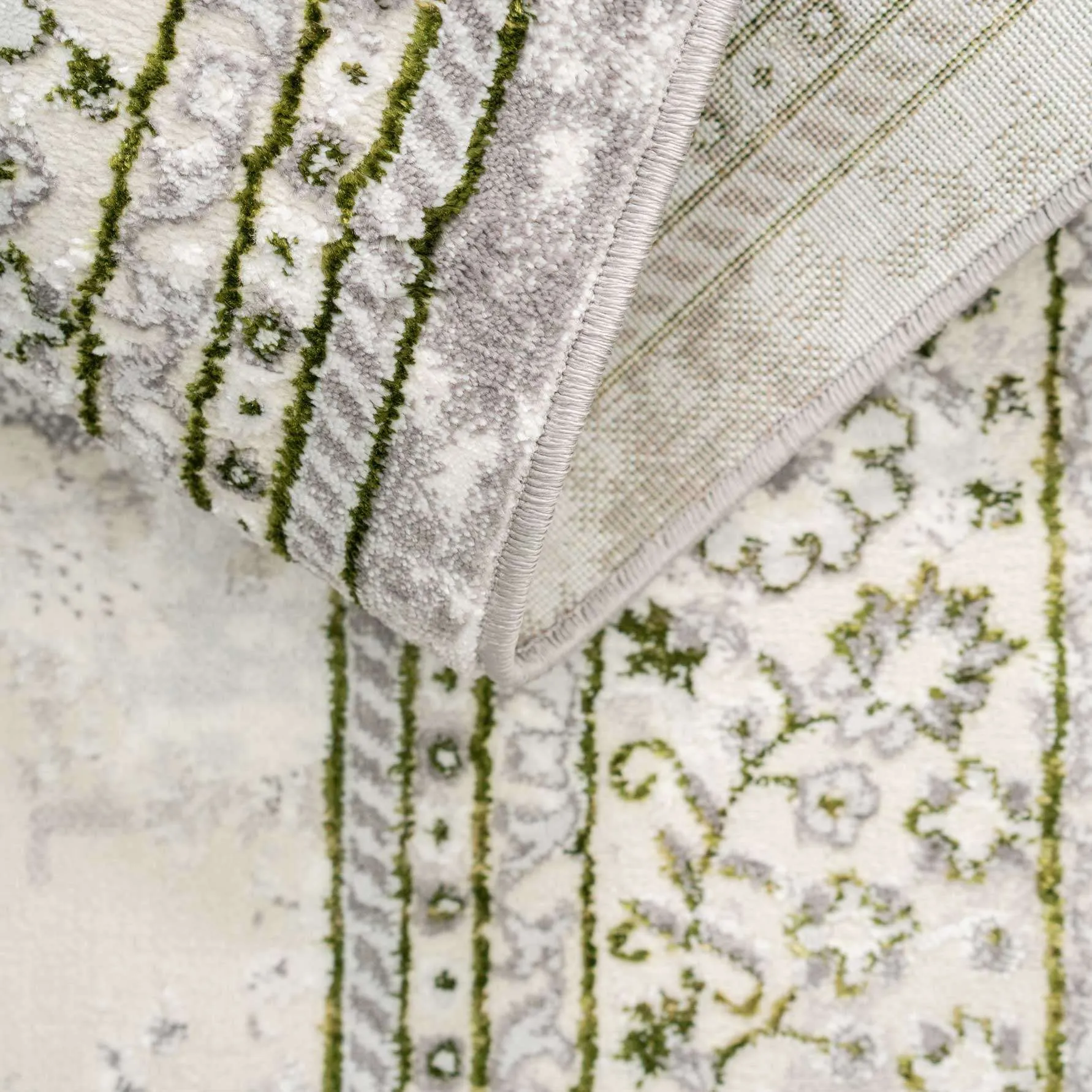 Modern Oriental Green Distressed Rugs