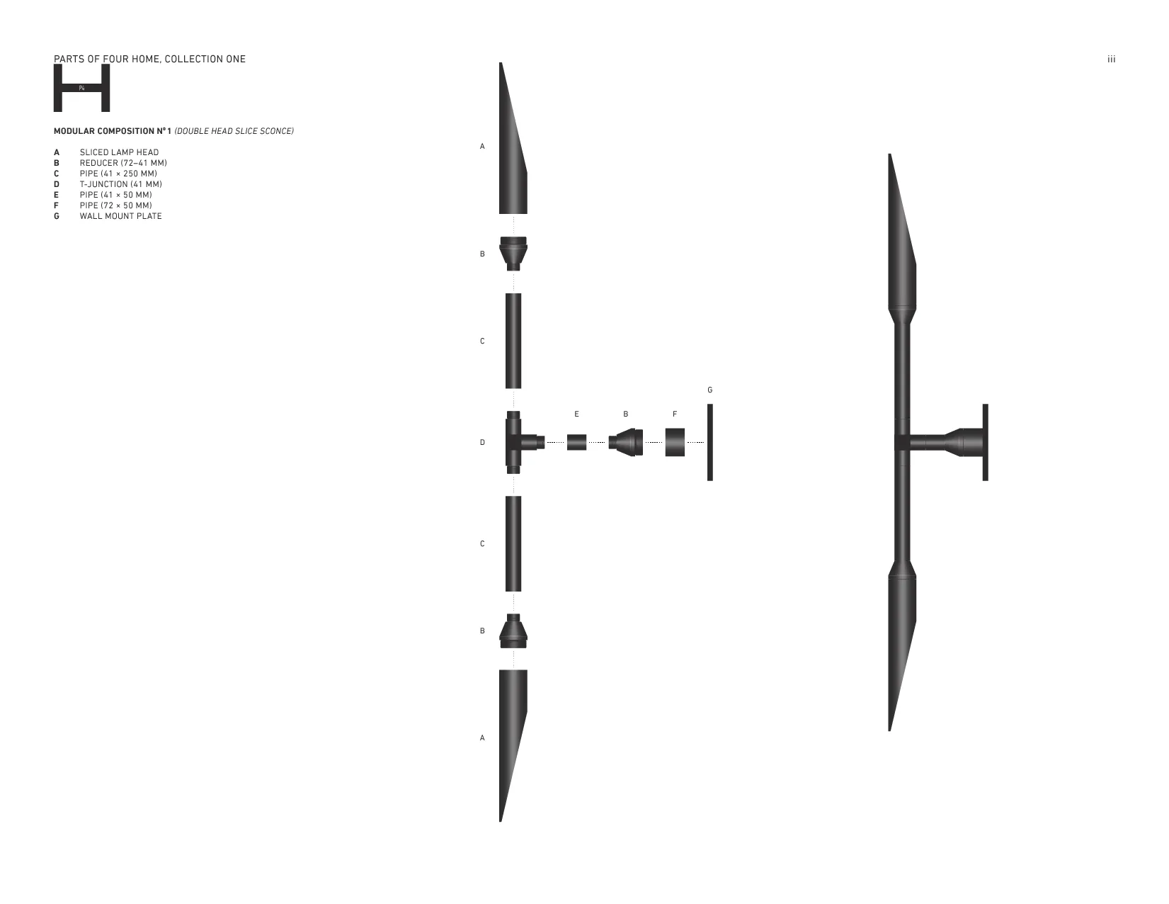 Modular (Composition 8b, Sliced Sconce)