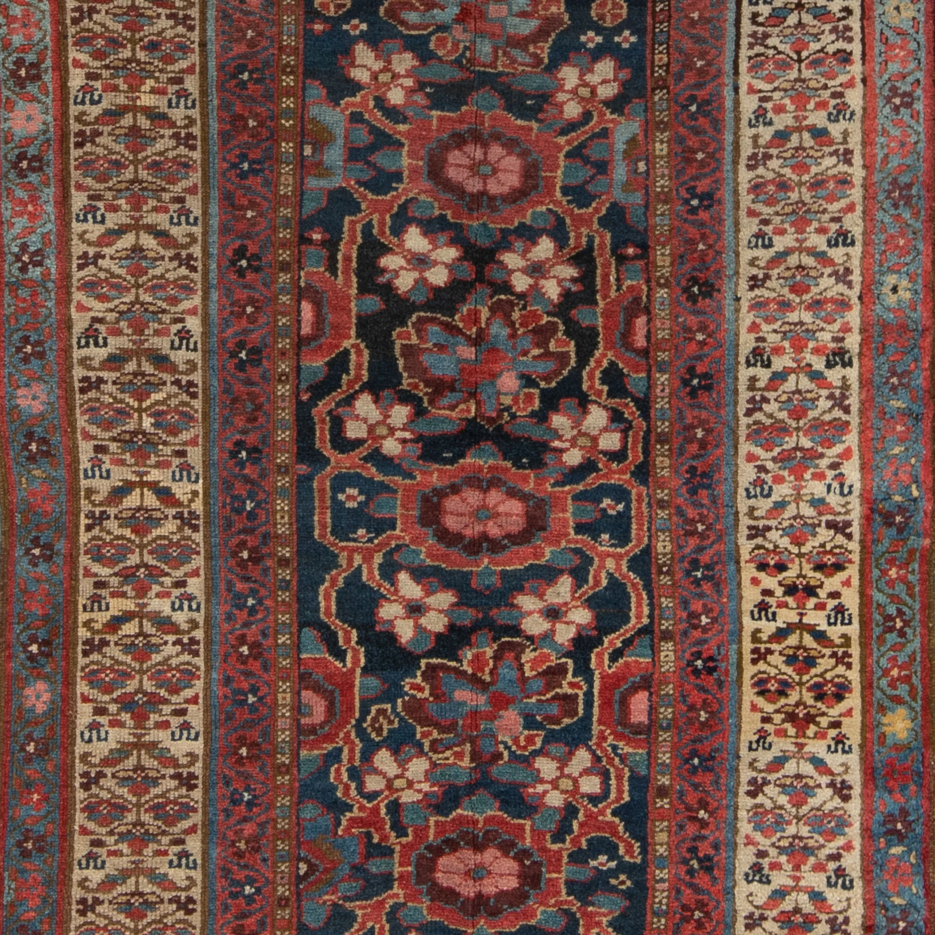 Multicolored Traditional Wool Runner - 3'8" x 13'5"