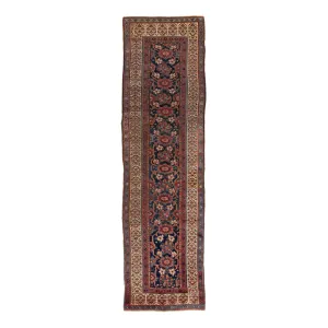 Multicolored Traditional Wool Runner - 3'8" x 13'5"