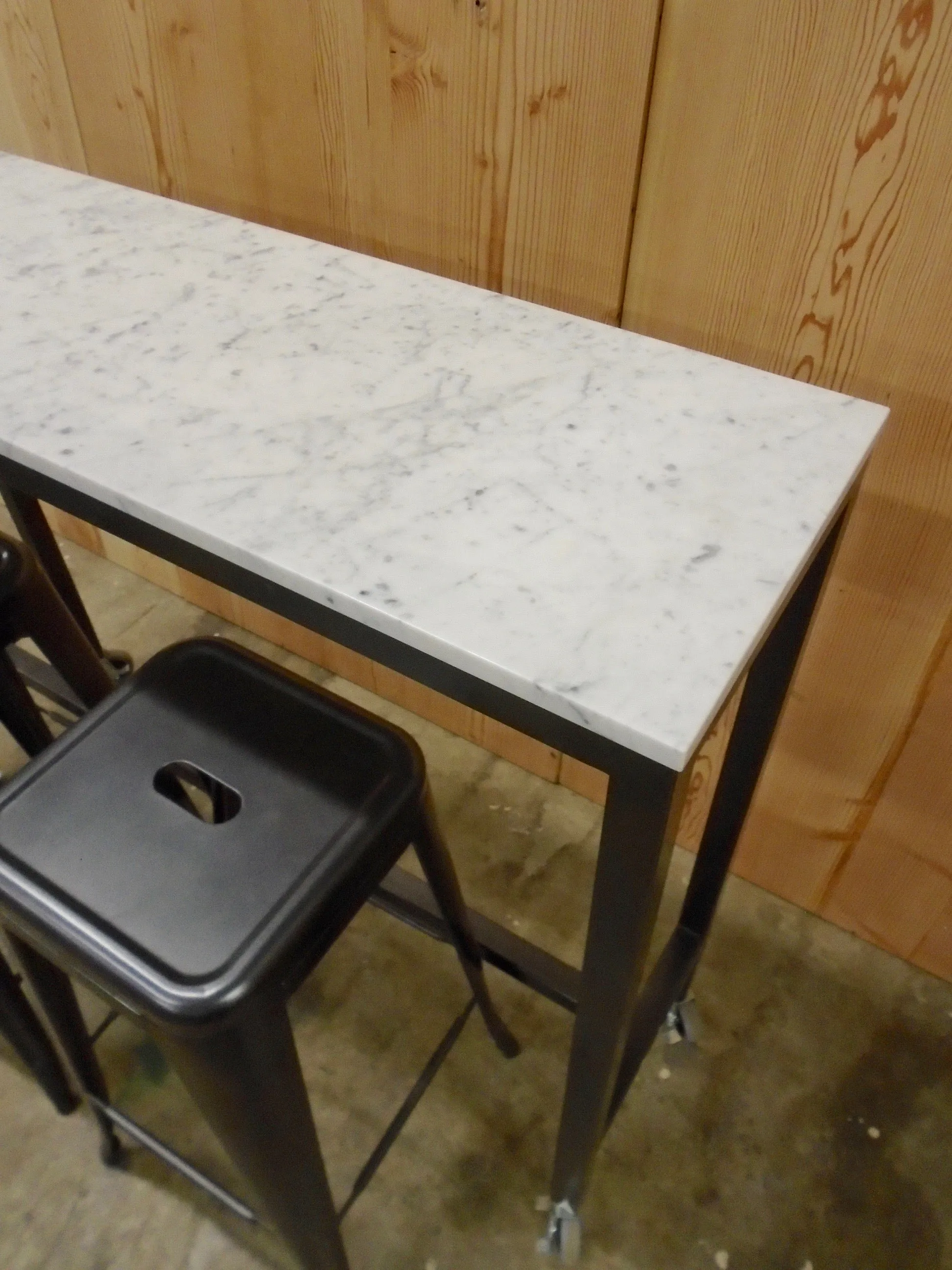 Oracle Carrara Marble Counter or Bar Table