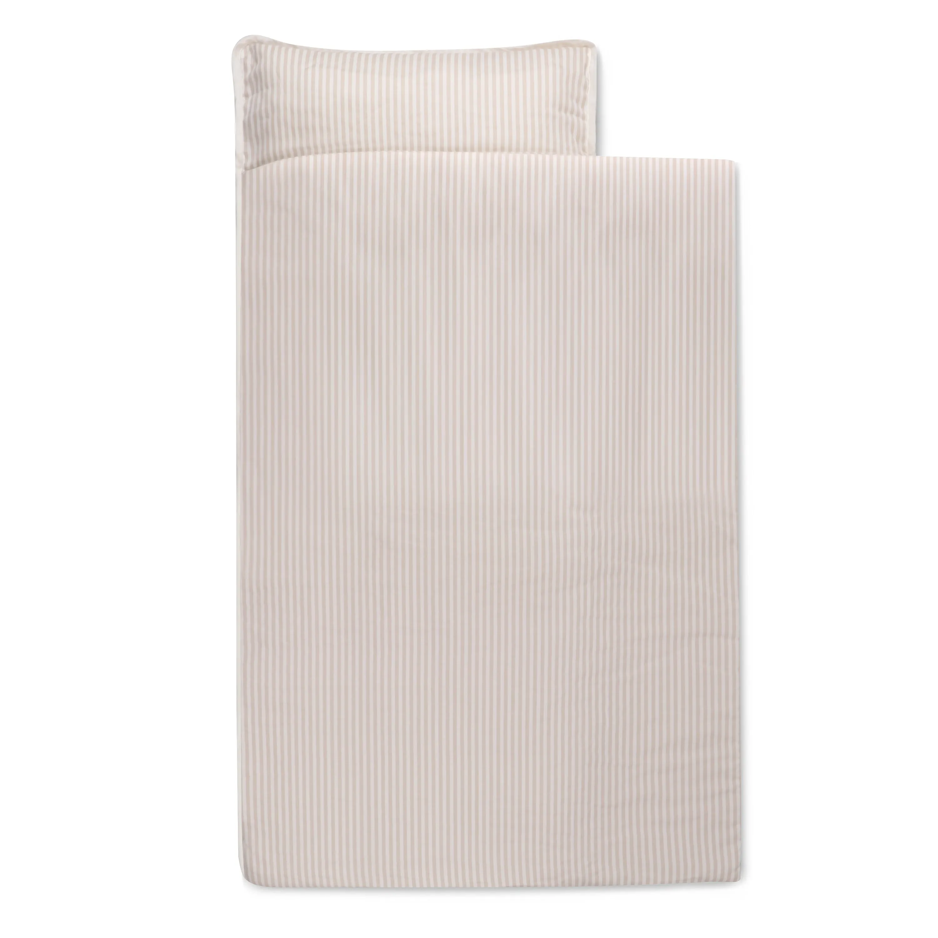 Organic Cozy Comfort Nap Mat - Beige Stripes