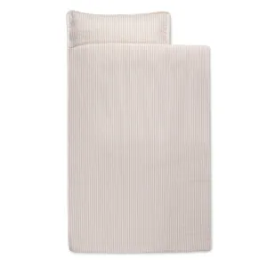 Organic Cozy Comfort Nap Mat - Beige Stripes