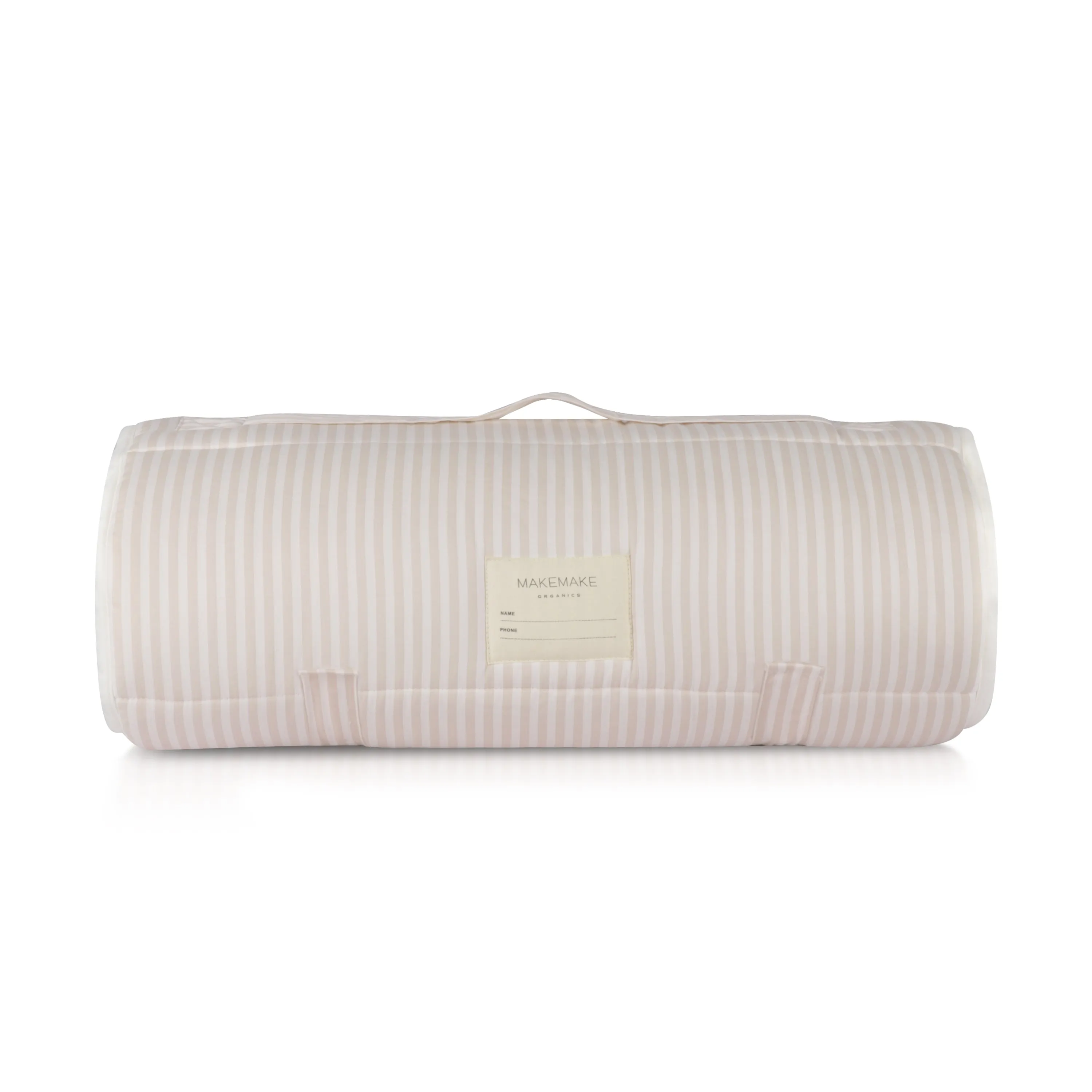 Organic Cozy Comfort Nap Mat - Beige Stripes