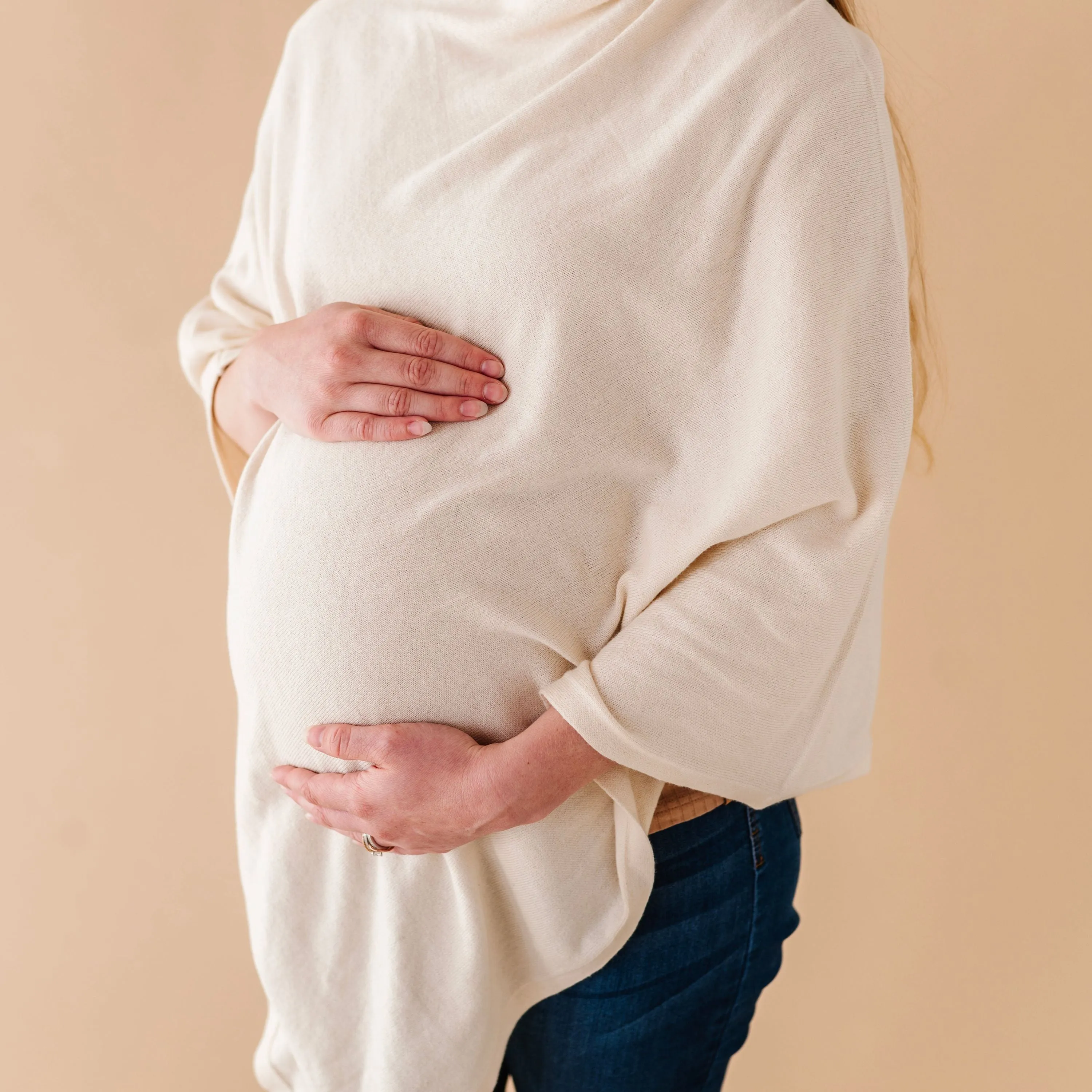 Organic Nursing Shawl Cover - Vanilla