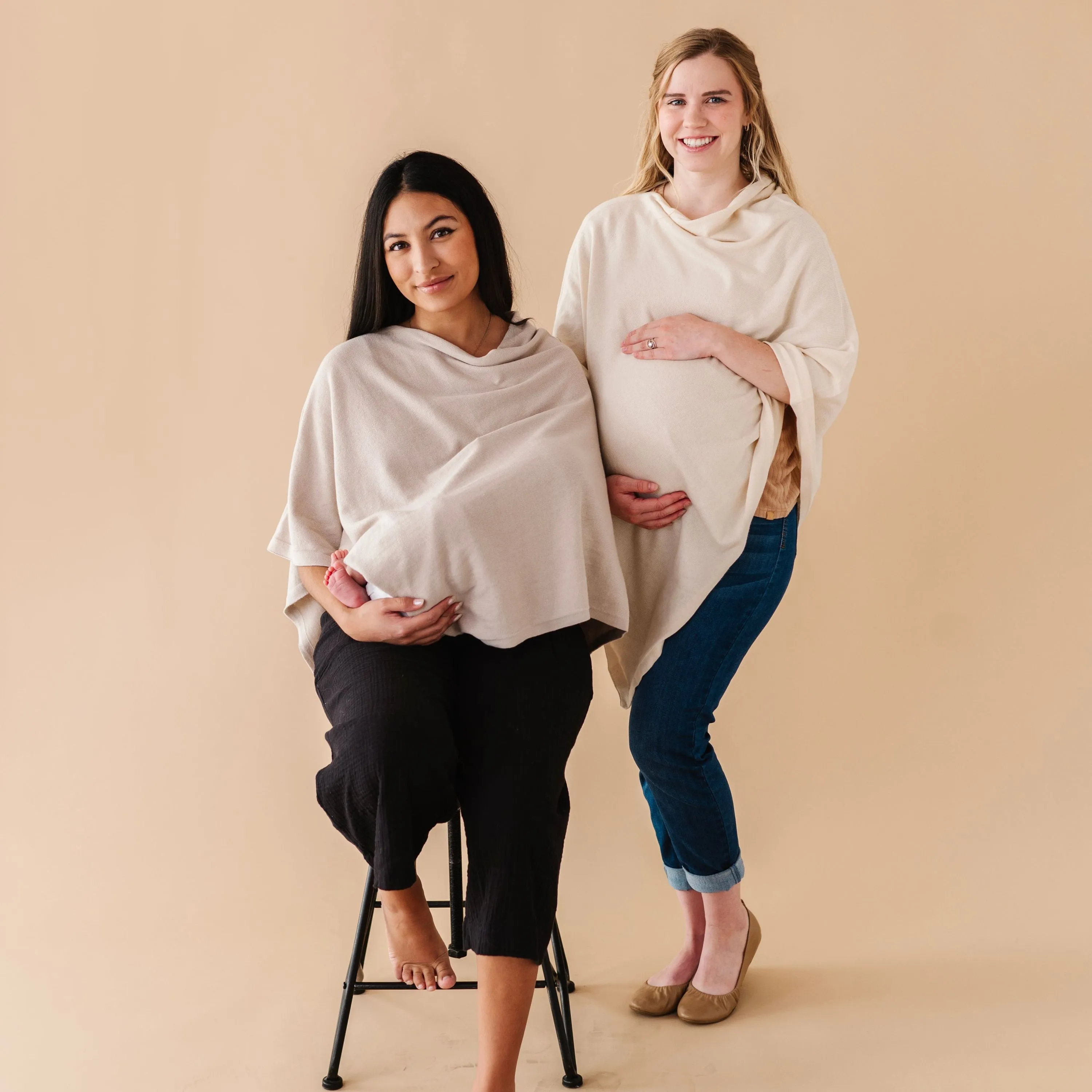 Organic Nursing Shawl Cover - Vanilla