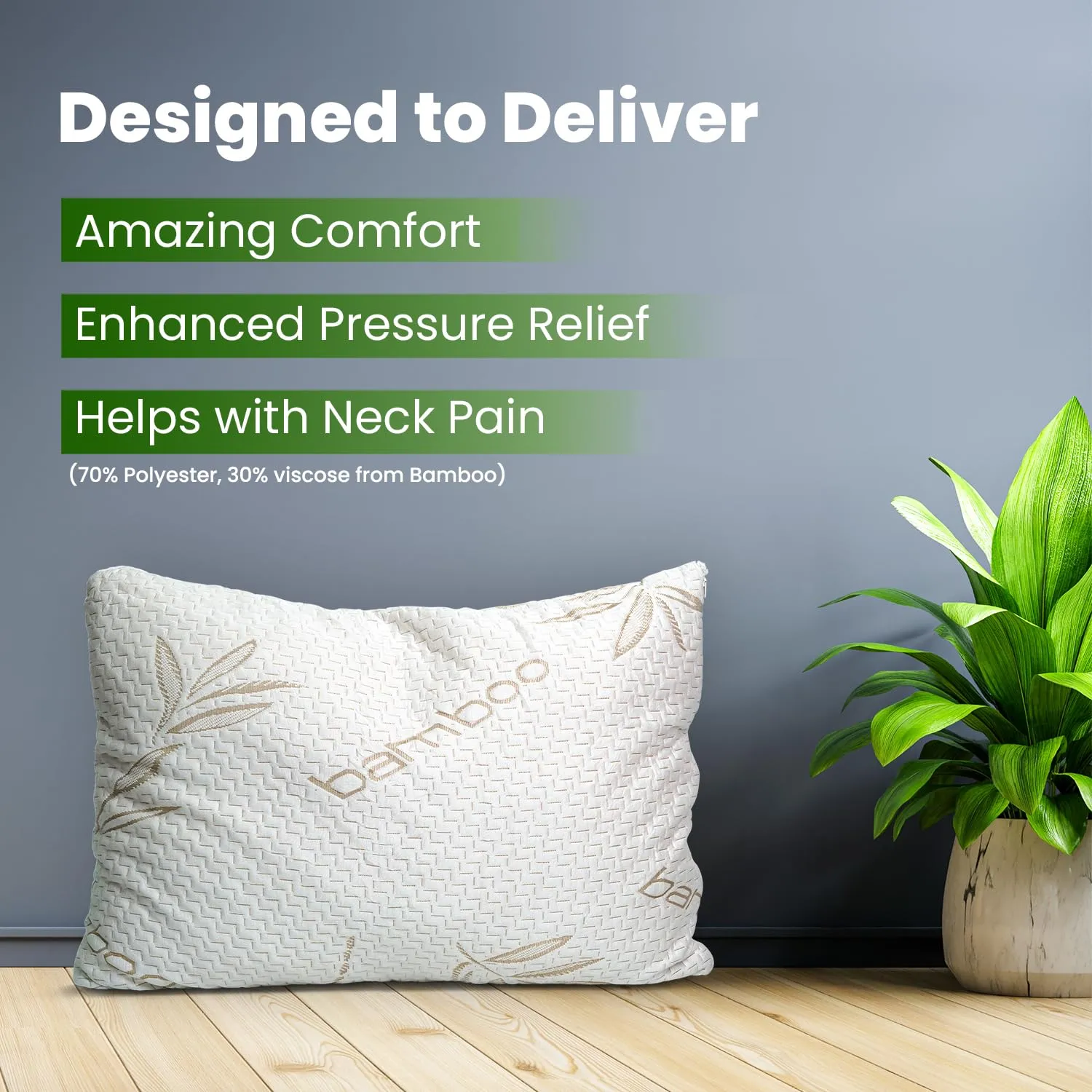 Orthopedic Shredded Memory Foam Bamboo Pillow