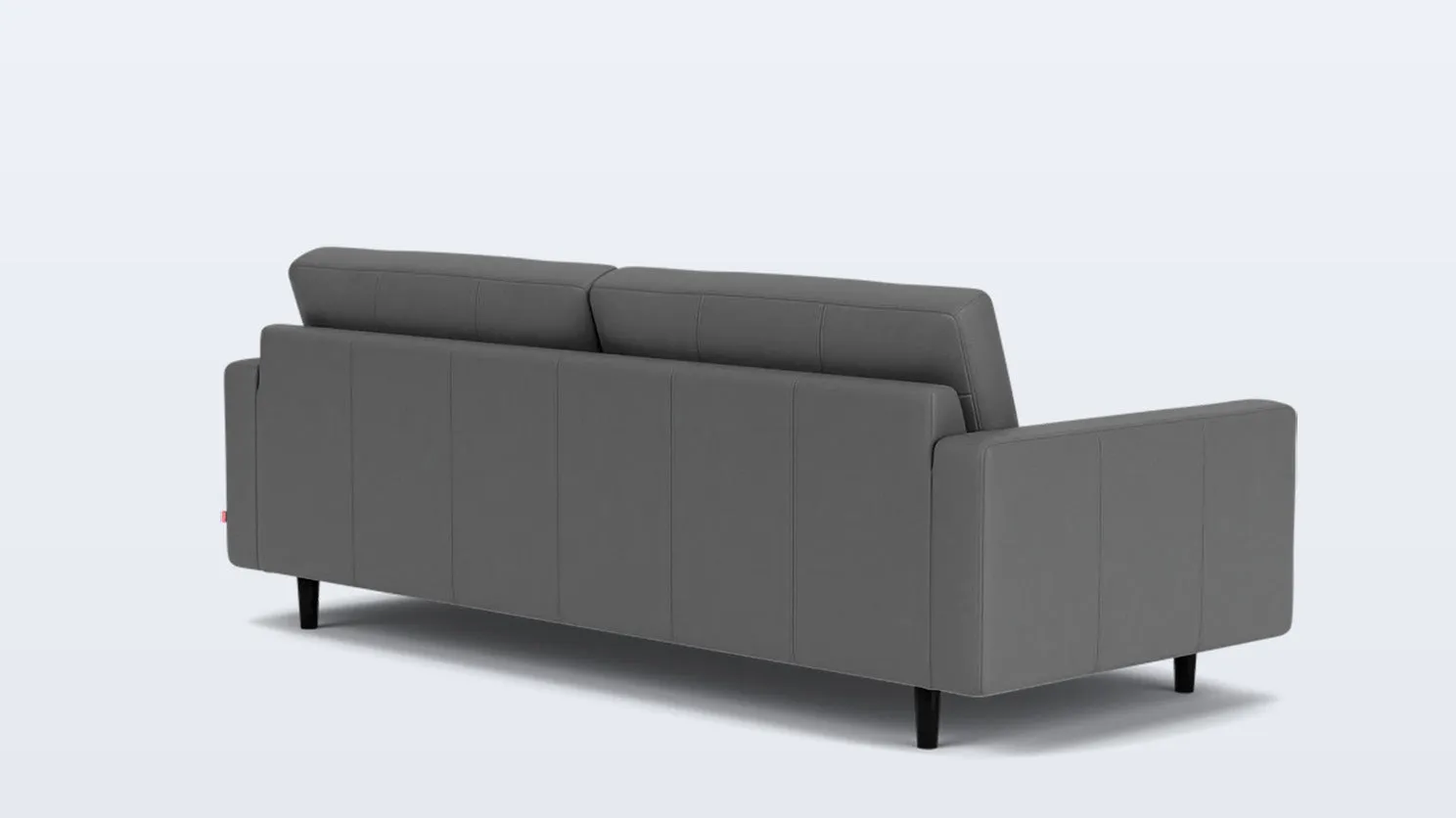 oskar plush 85" sofa - leather