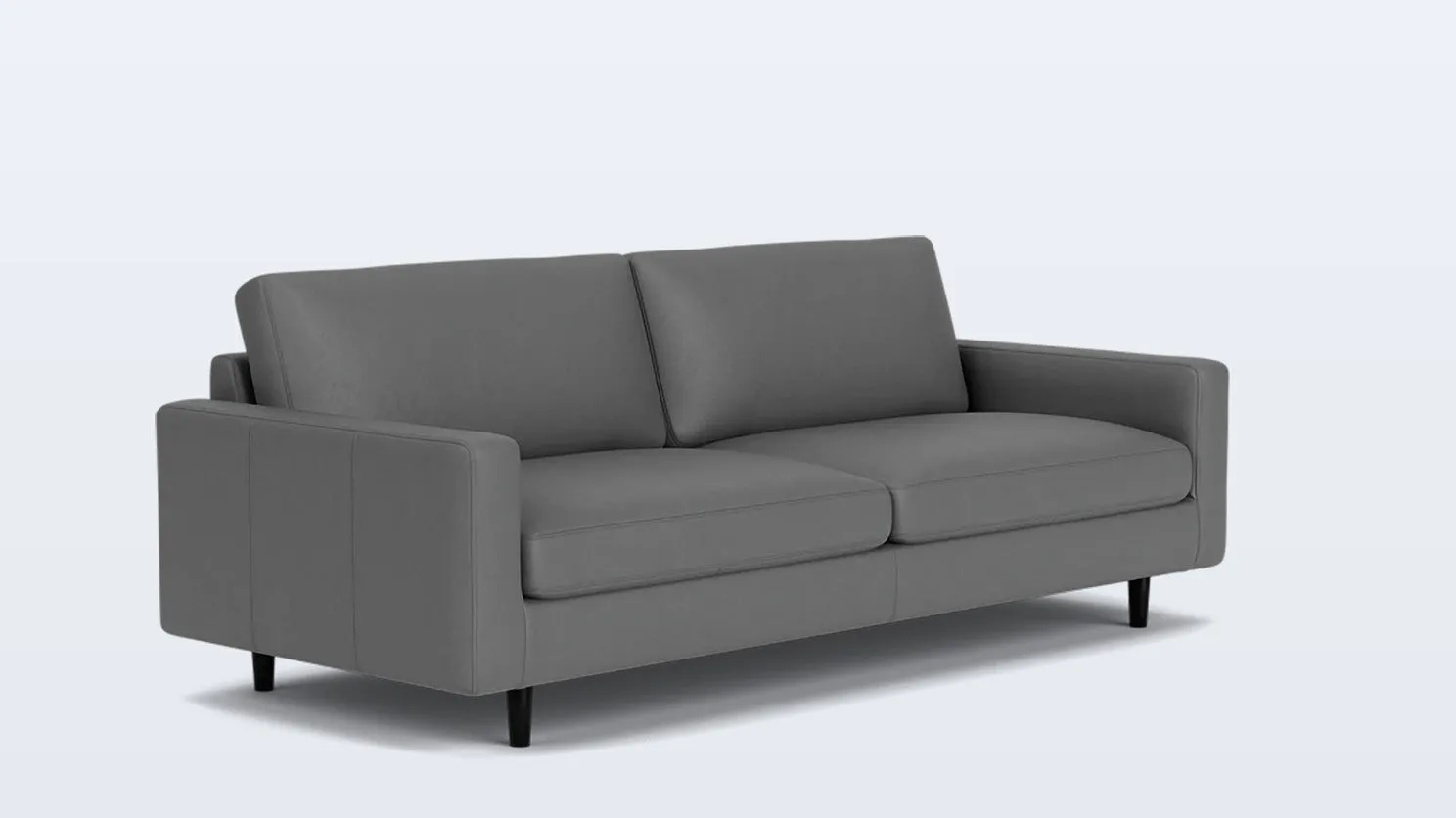 oskar plush 85" sofa - leather