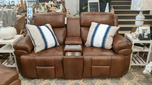 Peter Leather Loveseat - Final Sale