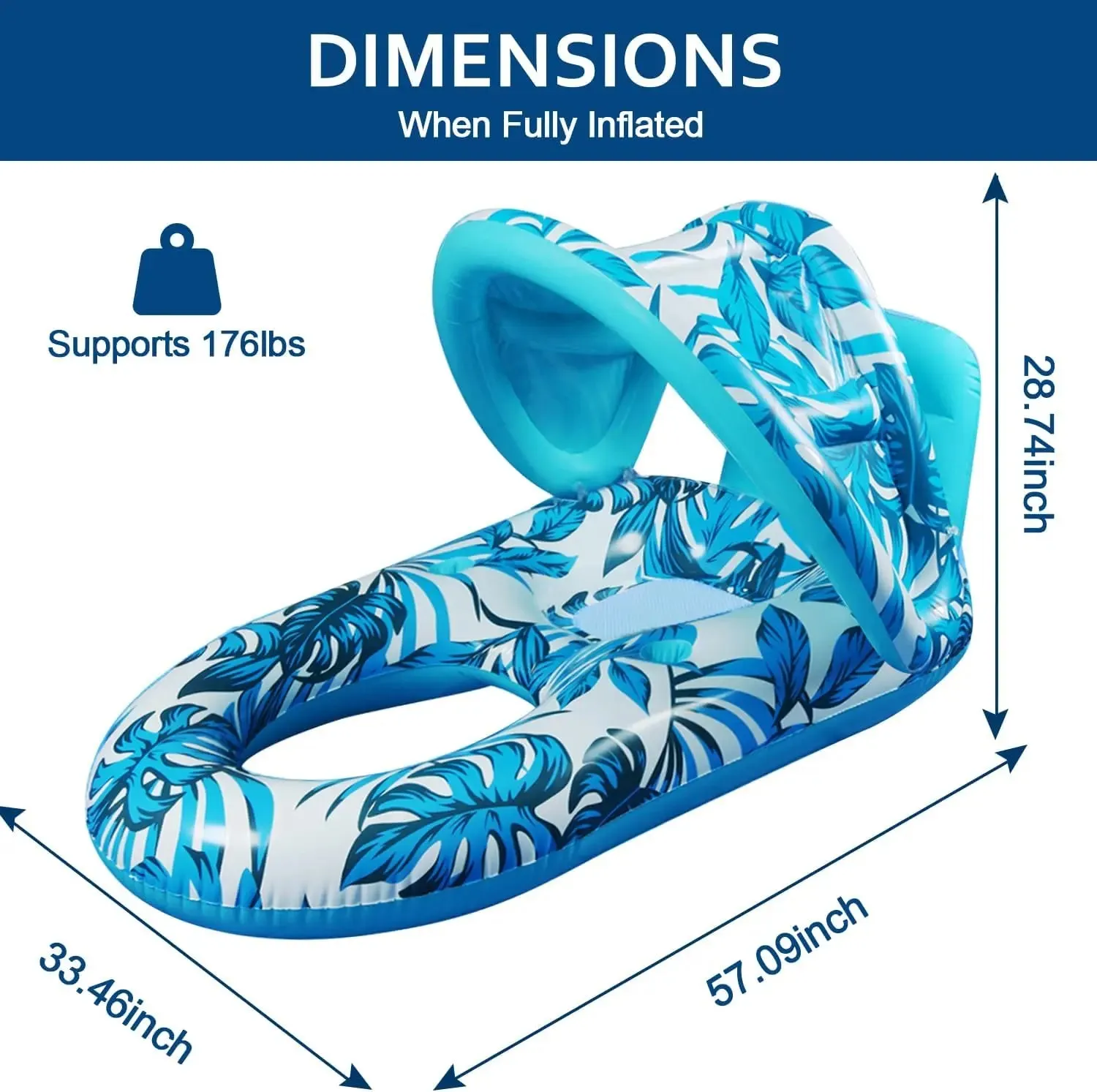 Pool Floats Inflatable Water U-Shaped Seat -Inflatable Pool Floats