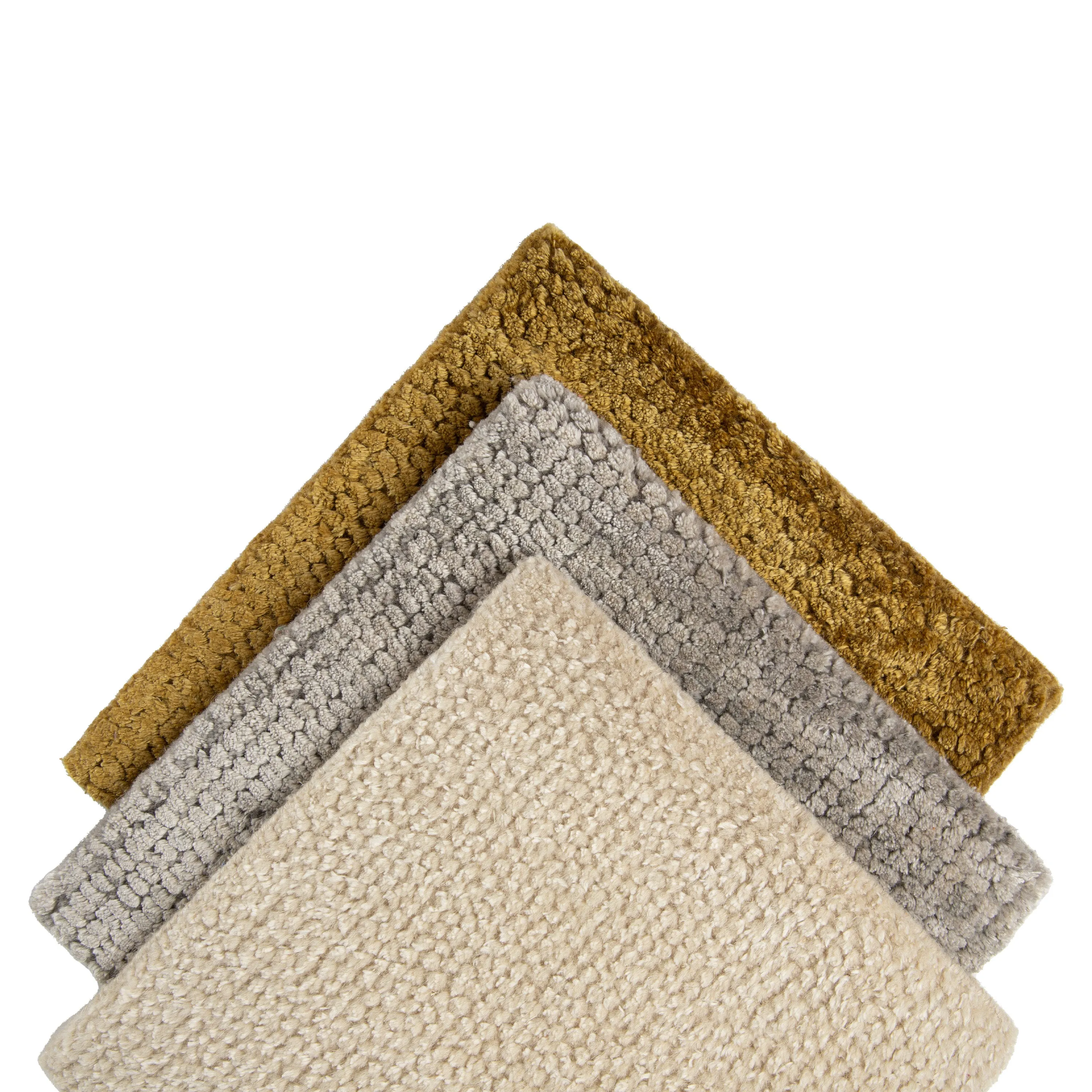 Popcorn Tibetan Hand Knotted Wool Silk Blend
