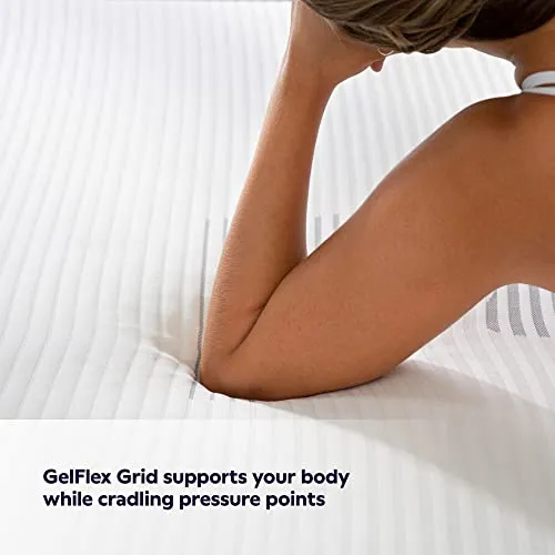 Purple Hybrid Mattress - Split King, Gelflex Grid, Better Than Memory Foam, Temperature Neutral, Individually Wrapped Coils, Responsiveness, Breathability, Made in USA