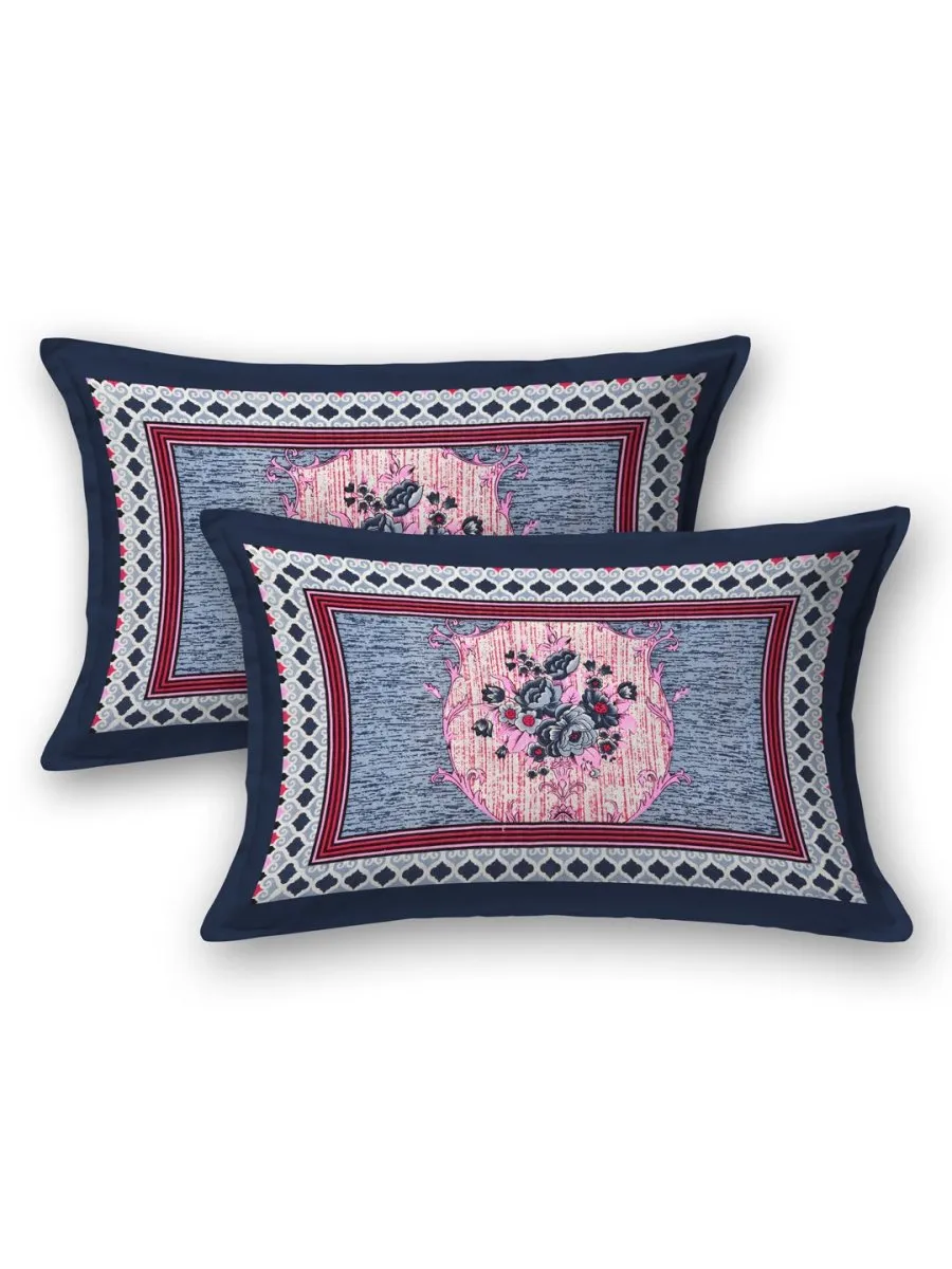Purple Interiors Hand Block Printed Cotton Queen Size Bedding Set