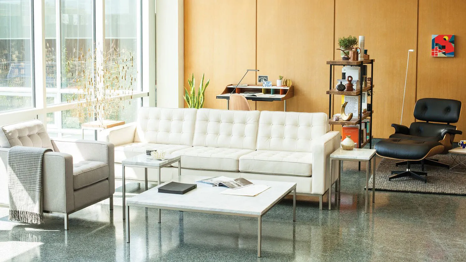 reverie 92" sofa - leather