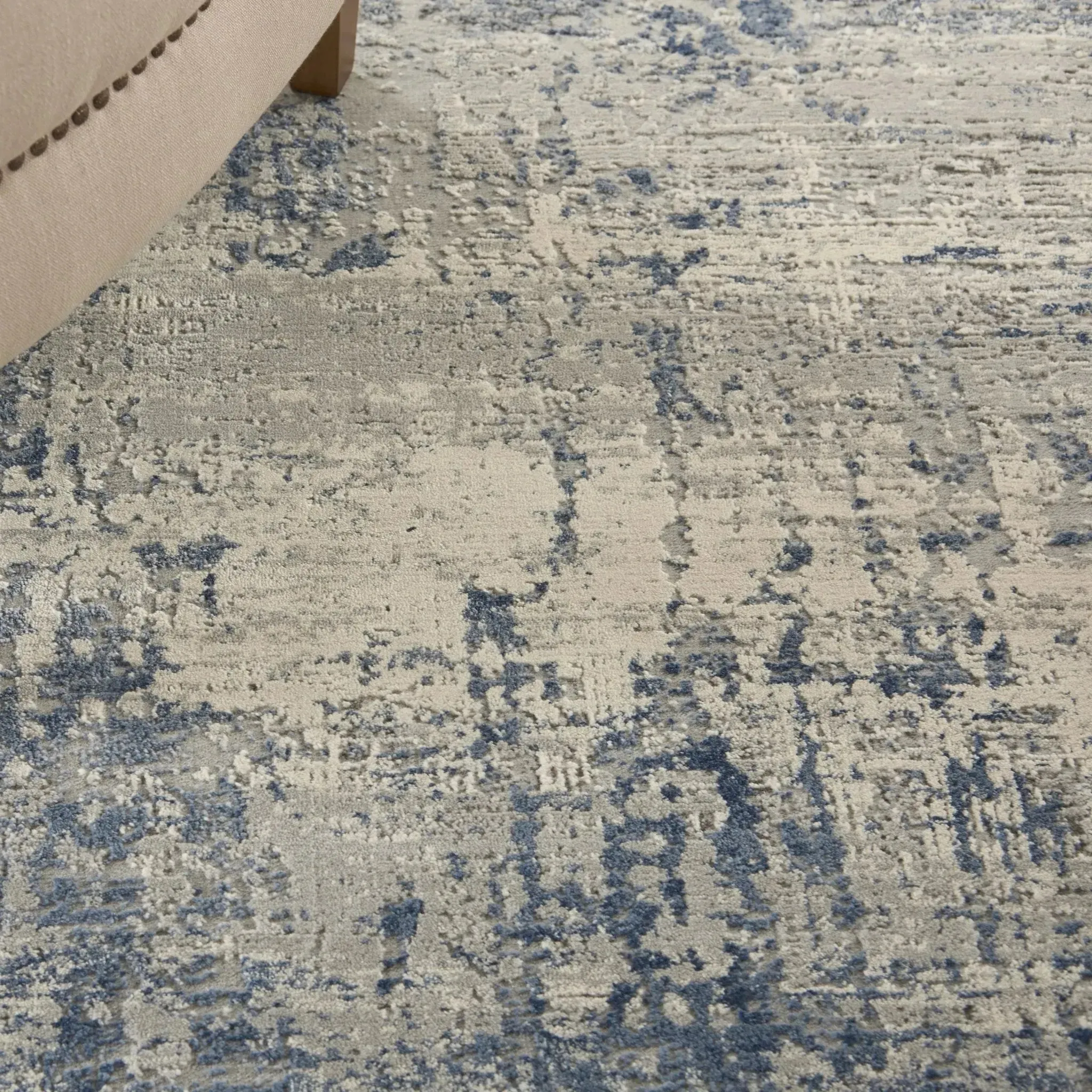 Rustic Textures RUS10 Ivory/Blue Rug