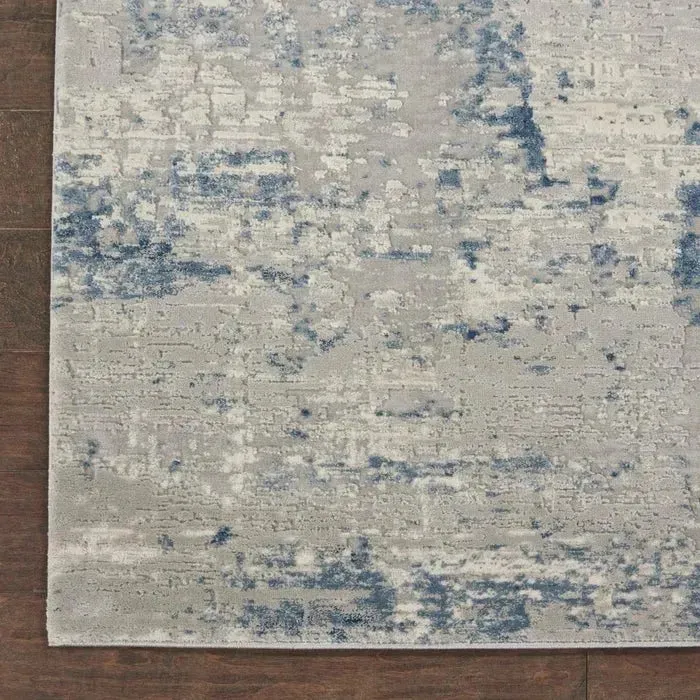 Rustic Textures RUS10 Ivory/Blue Rug