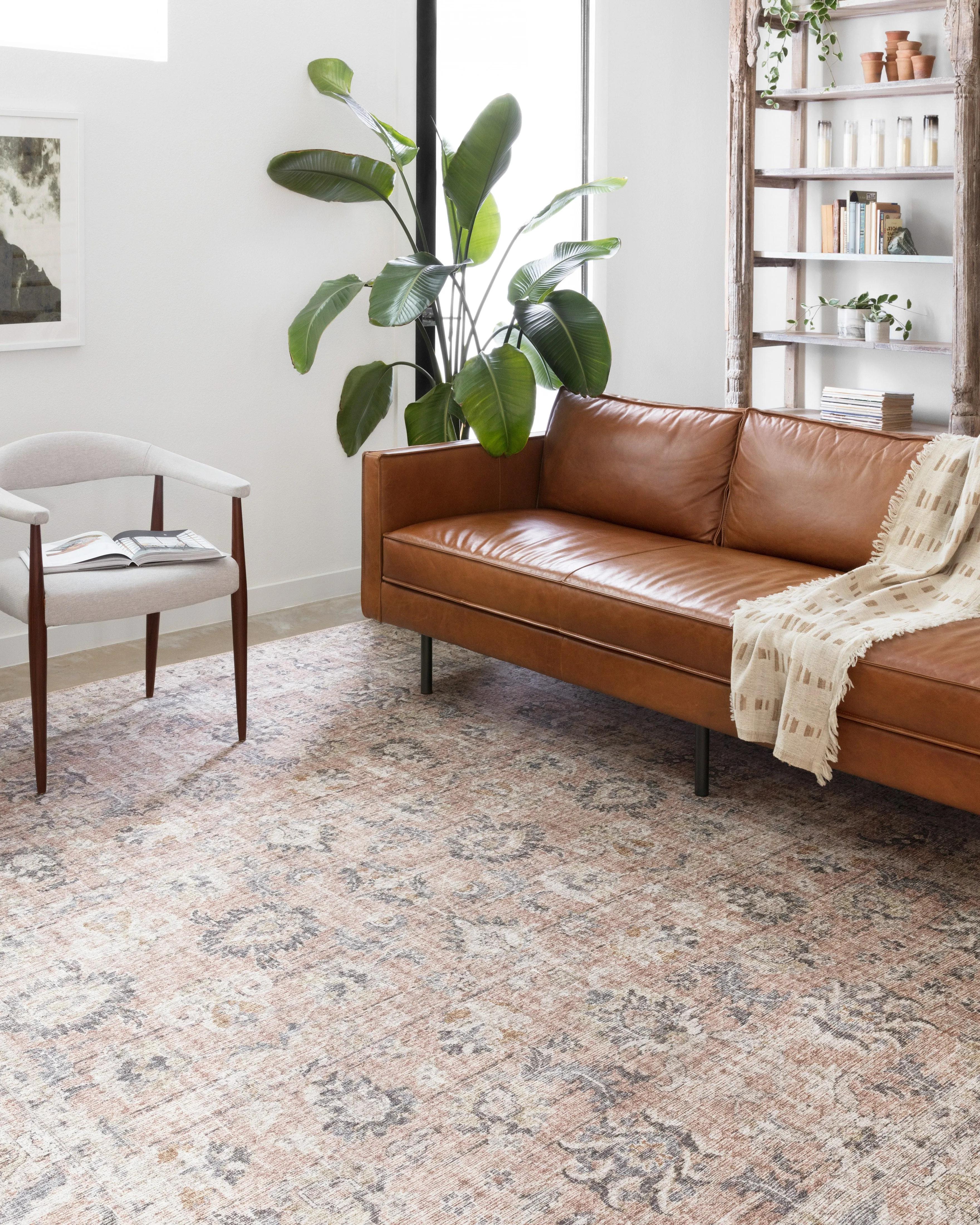 Skye Rug in Grey & Apricot