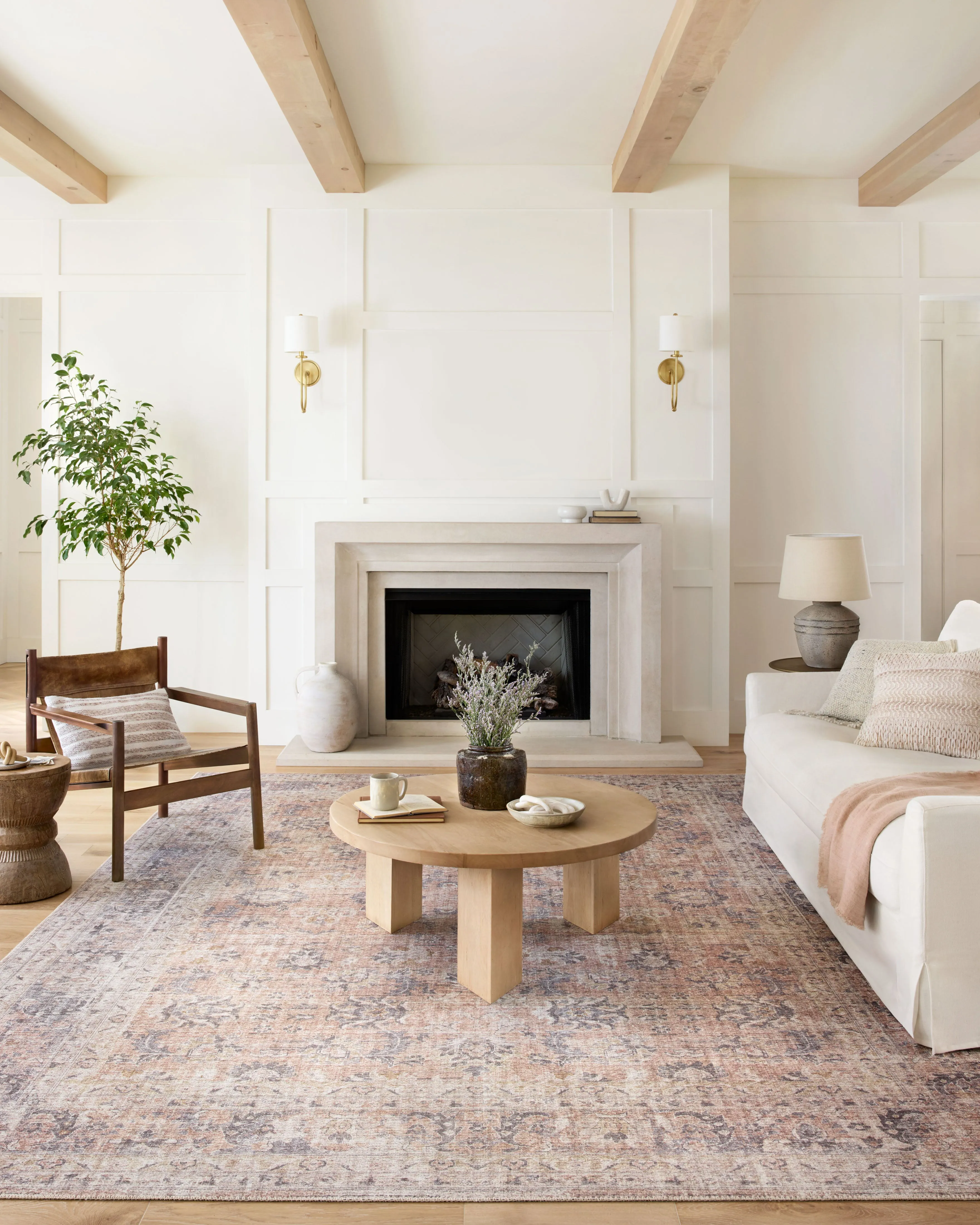 Skye Rug in Grey & Apricot
