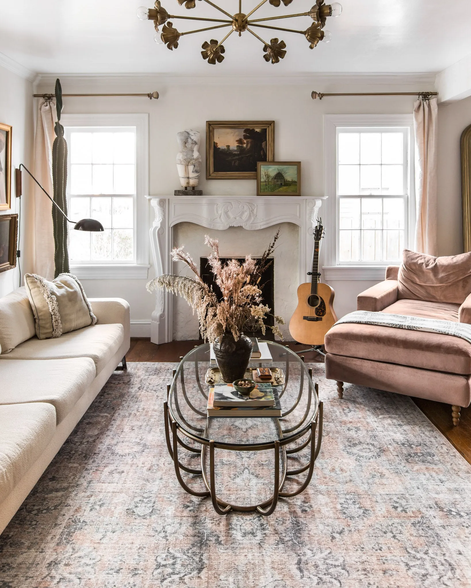 Skye Rug in Grey & Apricot