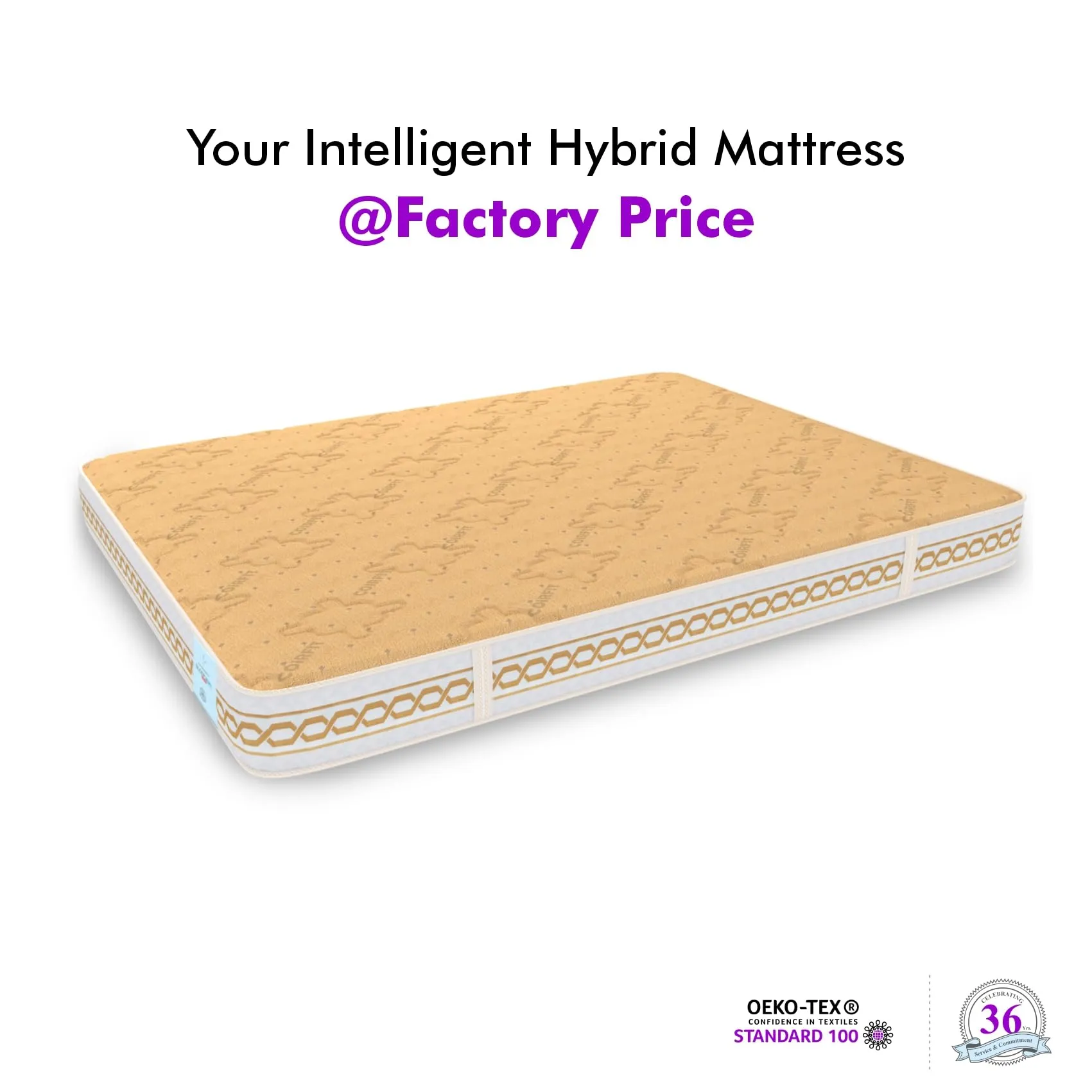 SLEEPSPA Super Contour High Tensile Bonnell Spring 6 inch Queen Size Mattress | ISP Technology | for Hotel Like Comfort|for Hard Back Sleepers | with 7 Year Warranty (L x W: 72 inch x 60 inch)