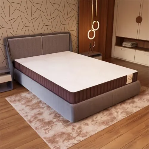 sleepyhug Luxe Pro Pocket Spring Mattress | 5-Zone Orthopedic Support | 15 Years Warranty | Multi-Layer Comfort with CoolFlow Memory Foam | Bouncy Mattress | 75x48x8 Inches, Double Size