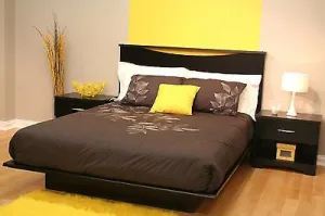 South Shore Furniture Platform Bed Frame With Moldings, Basic Collection - Colors & Sizes