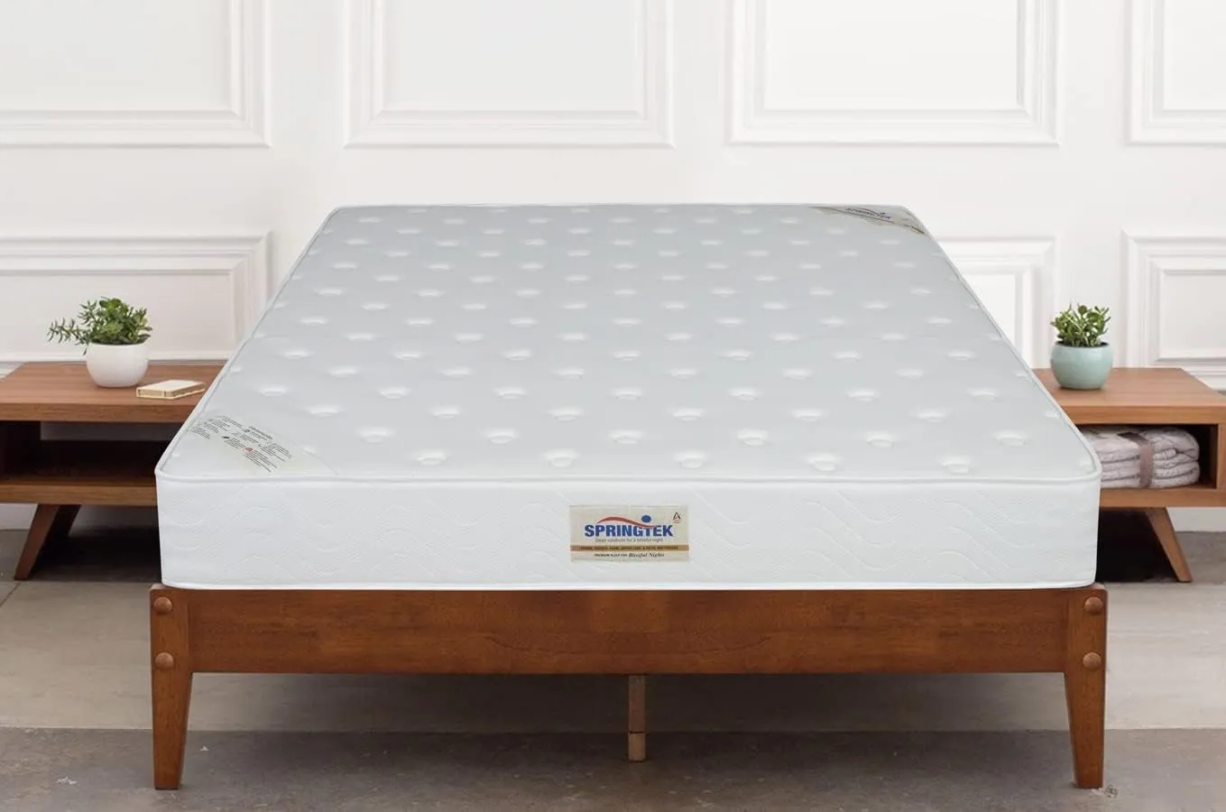 Springtek Ortho Pocket Spring Mattress| 8 Inches Orthopedic Mattresses with Zero Partner Disturbance|King Size Bed Mattress Gadda Multi Zoned Support|78X72 Inch