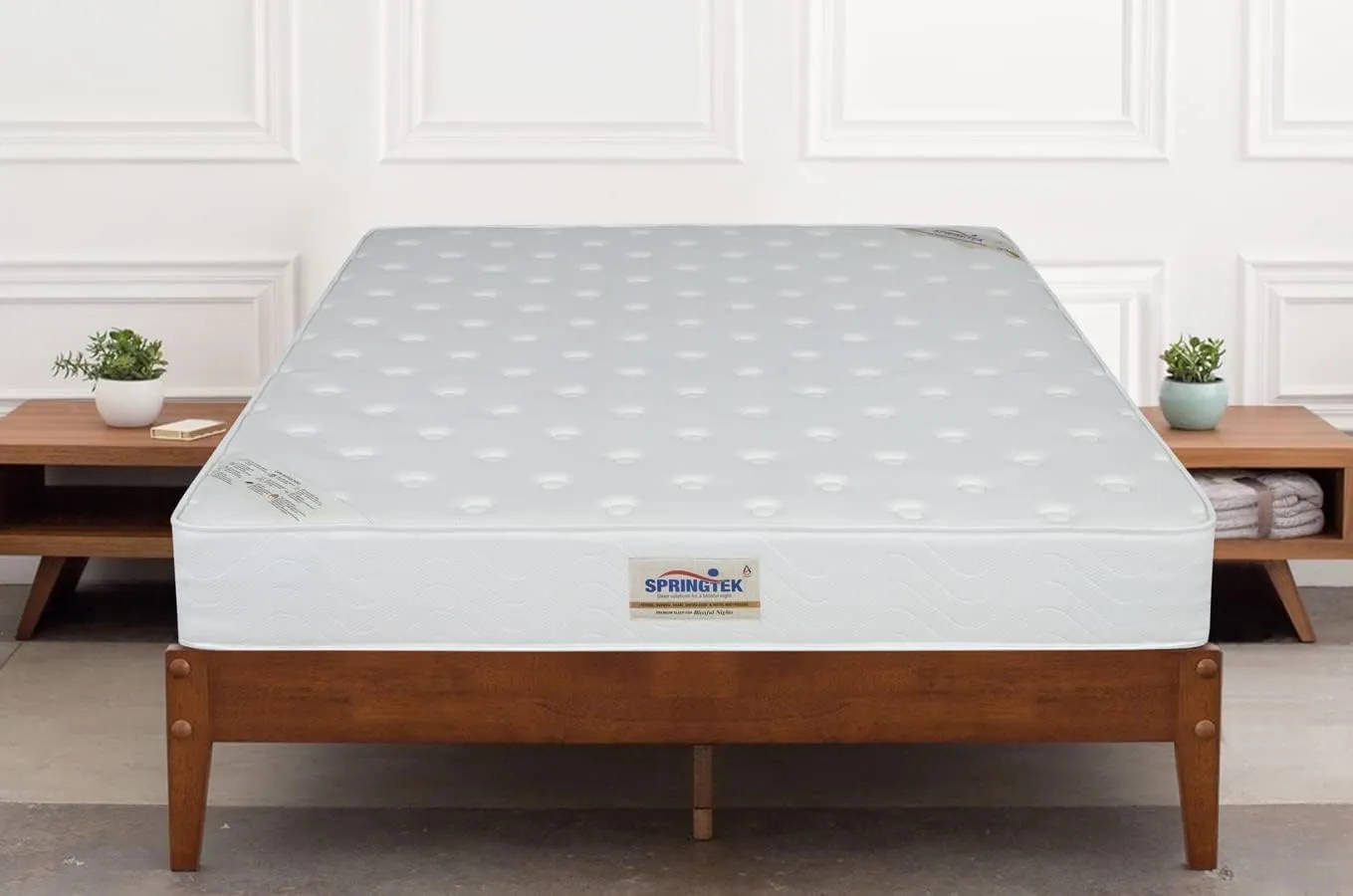 Springtek Ortho Pocket Spring Mattress| 8 Inches Orthopedic Mattresses with Zero Partner Disturbance|King Size Bed Mattress Gadda Multi Zoned Support|78X72 Inch