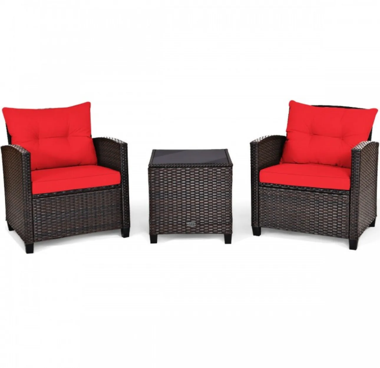 Super Relaxing 3-Piece Heavy Duty Rattan / Wicker Patio Furniture Set With Washable Cushions | Waterproof | 6 Colours